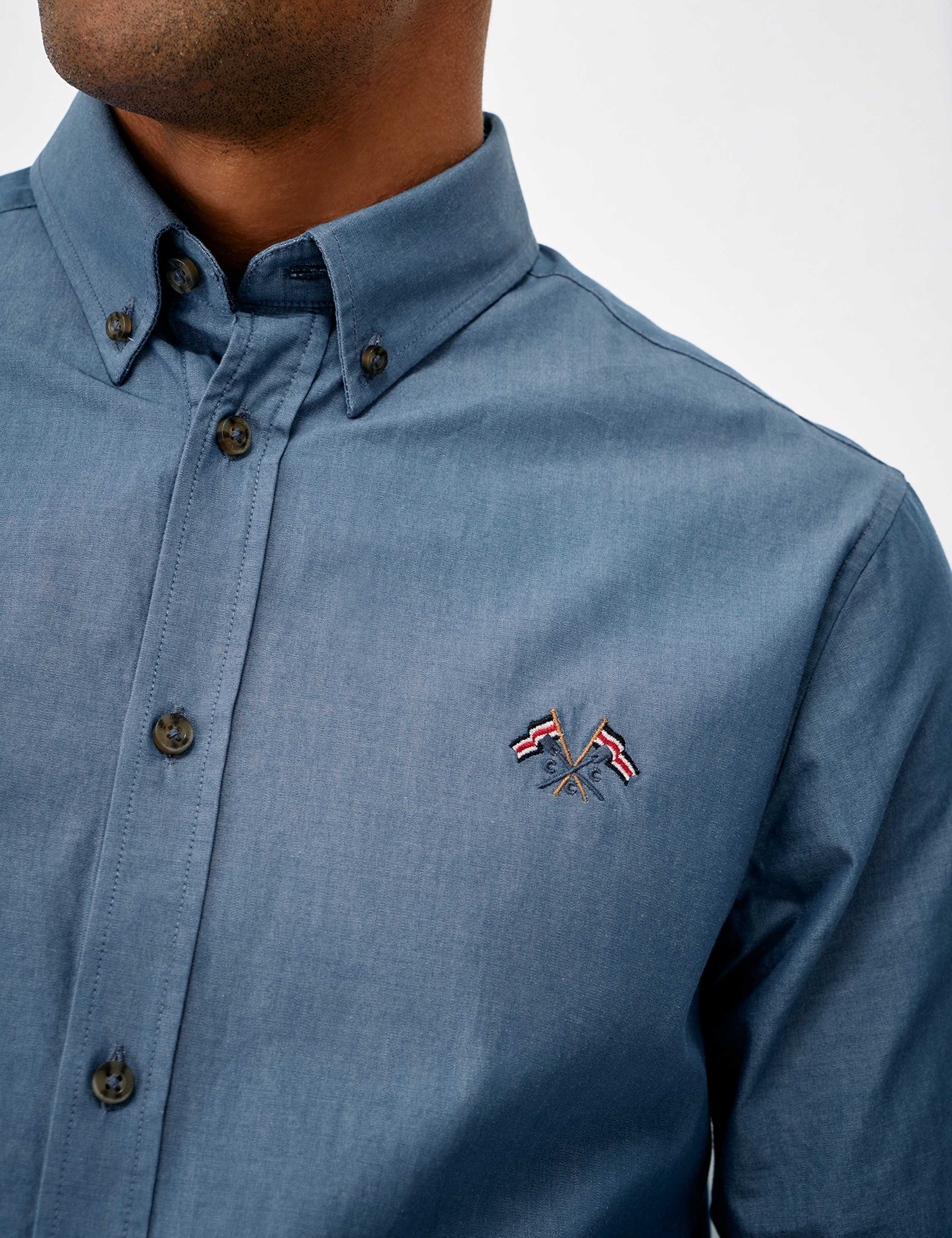 Regular Fit Button Down Collar Denim Shirt 5 of 5