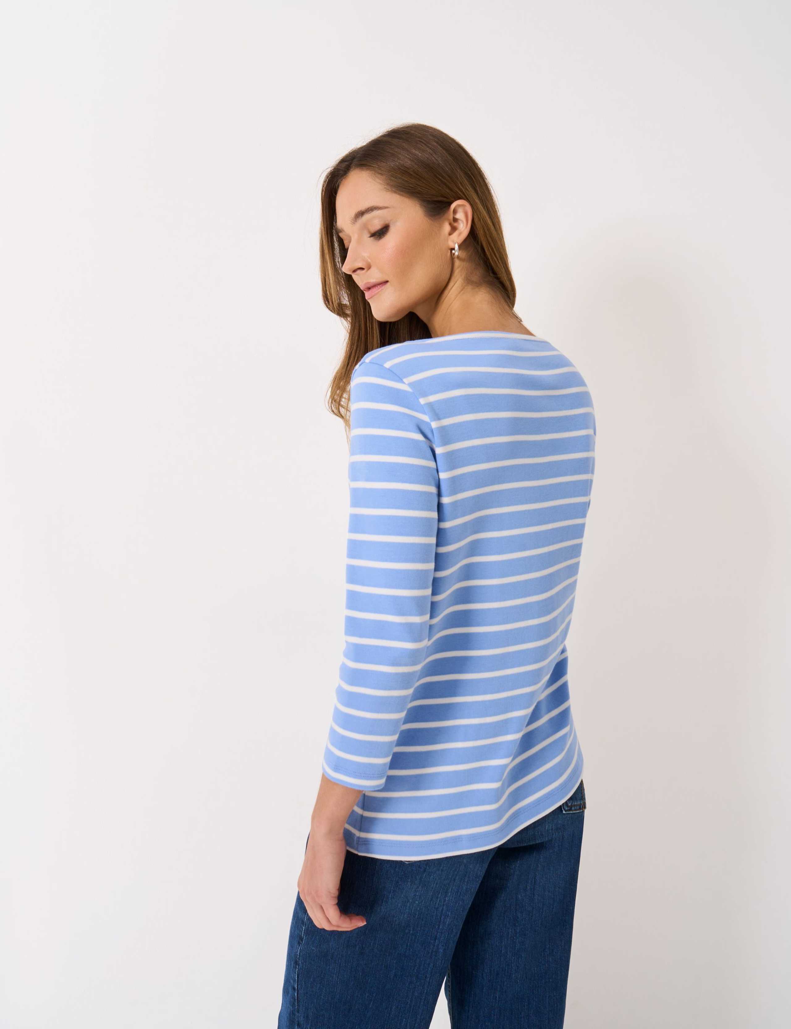 Pure Cotton Striped Top 4 of 5