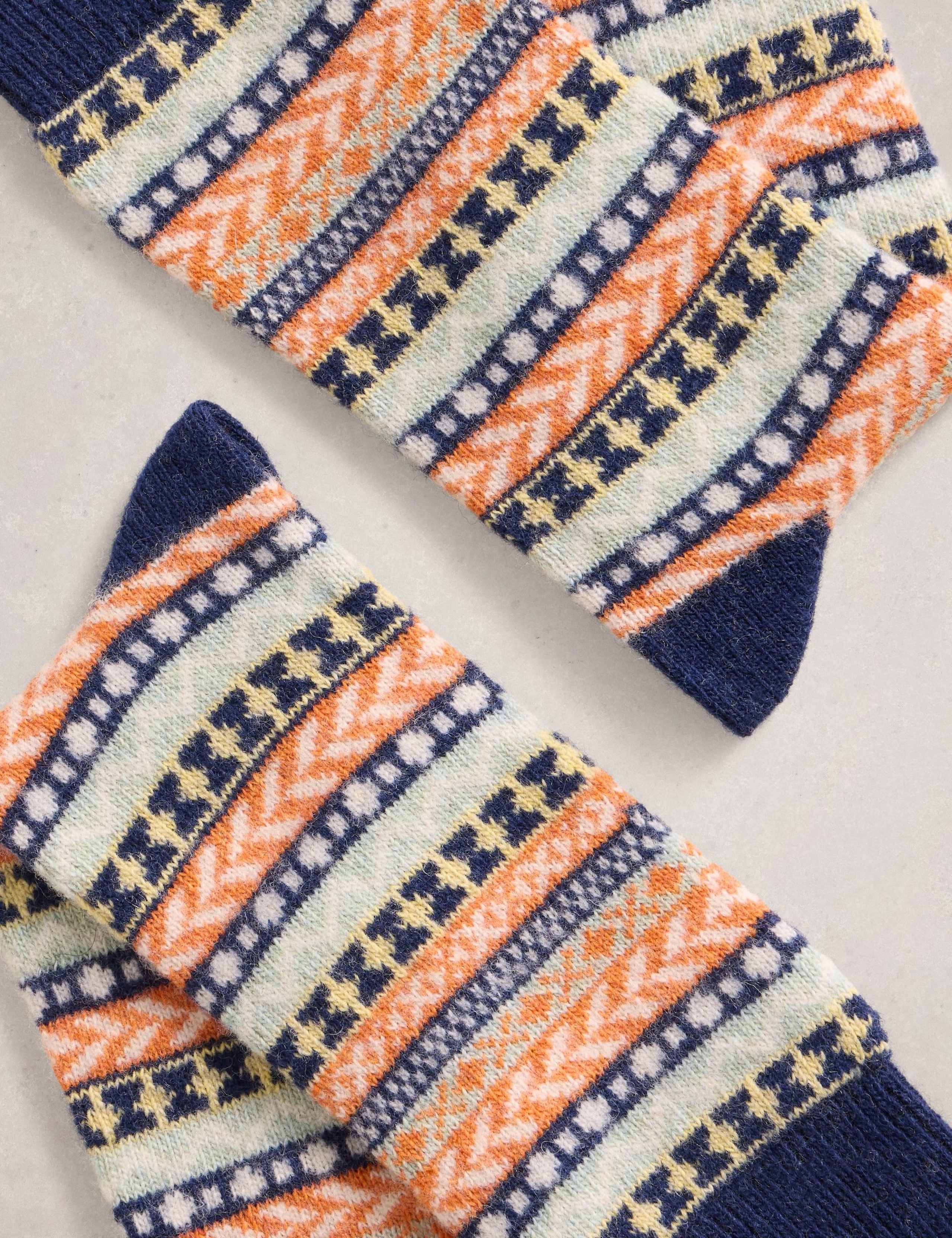 Fair Isle Wool Rich Socks 2 of 2