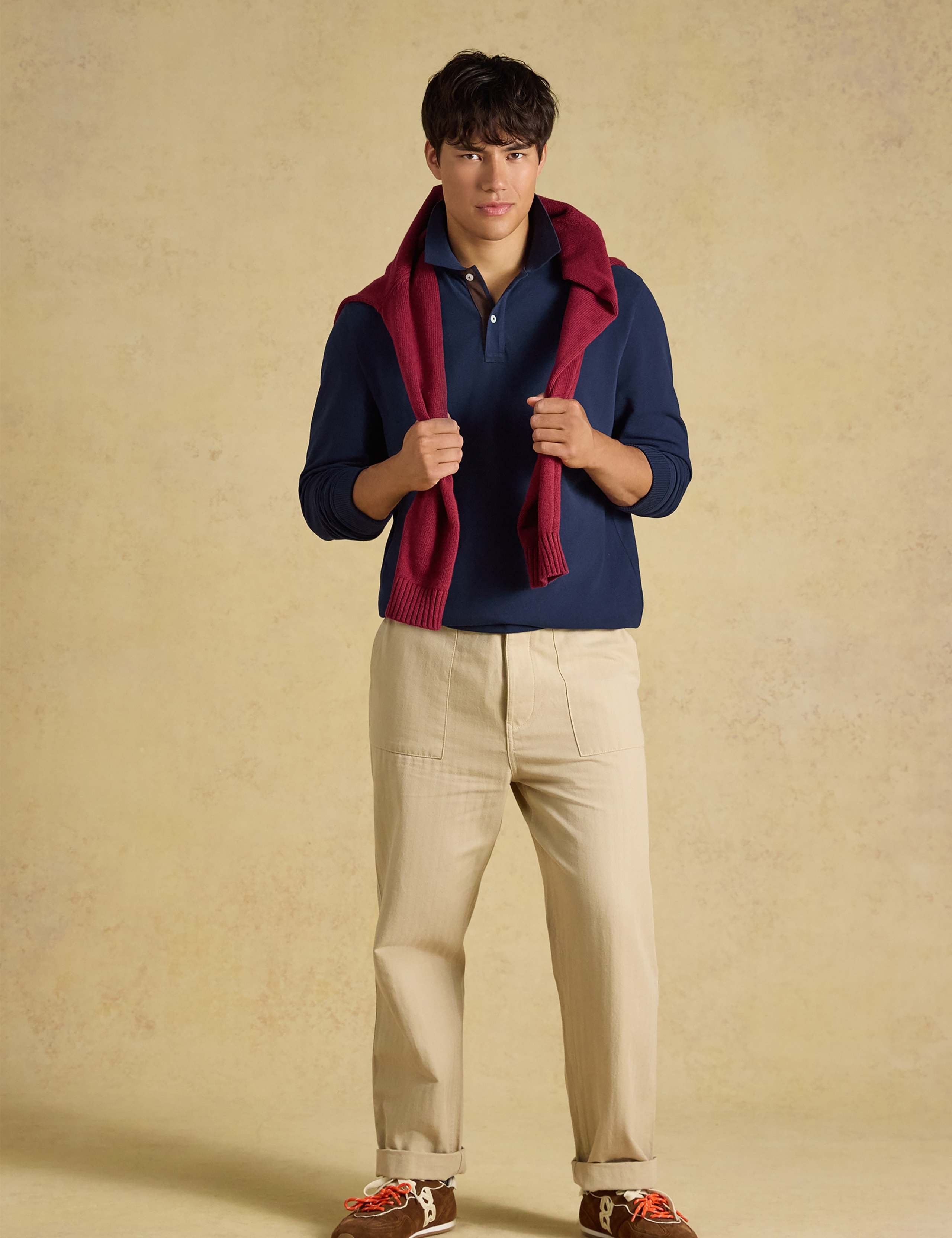 Regular Fit Pure Cotton Long Sleeve Polo Shirt 3 of 8