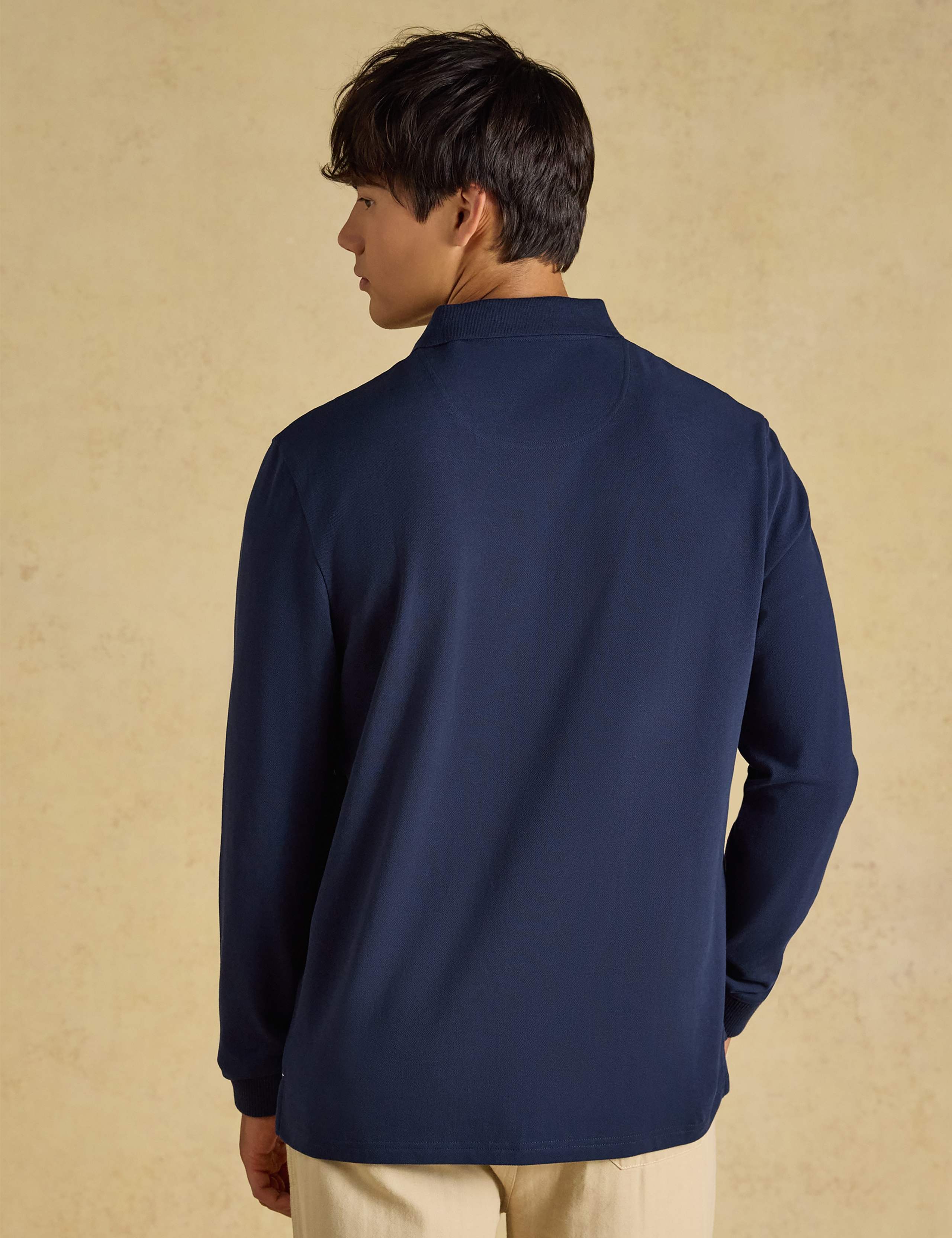 Regular Fit Pure Cotton Long Sleeve Polo Shirt 4 of 8