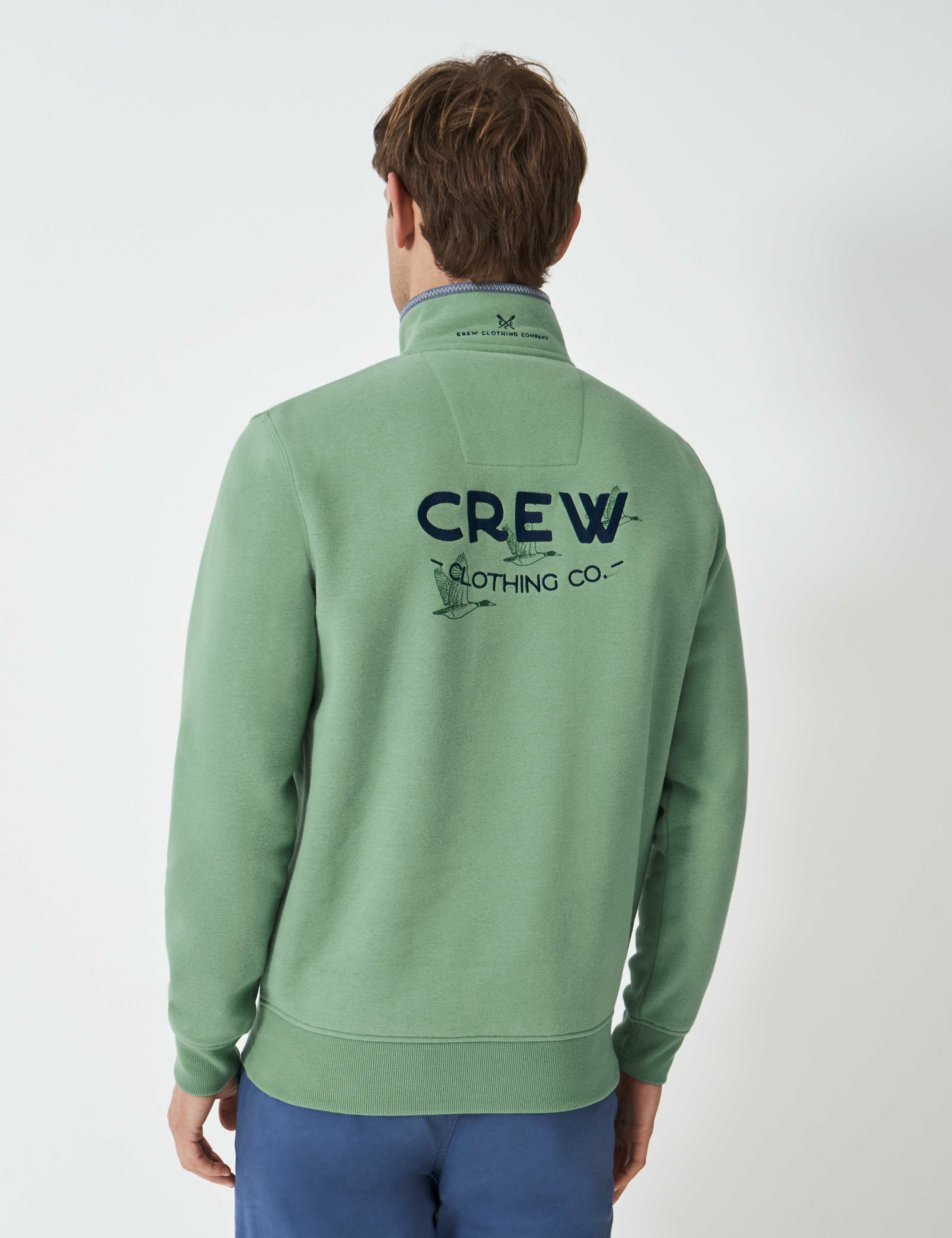 Cotton Rich Printed Half Zip Sweatshirt 4 of 5
