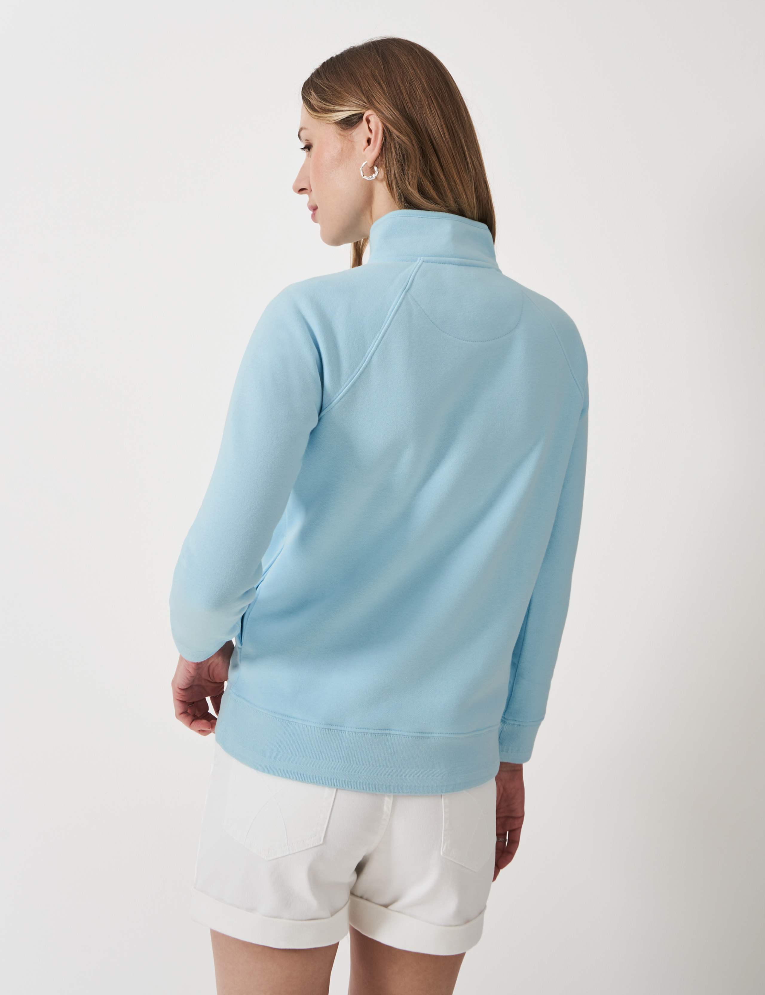 Cotton Rich Funnel Neck Half Zip Sweatshirt 4 of 5