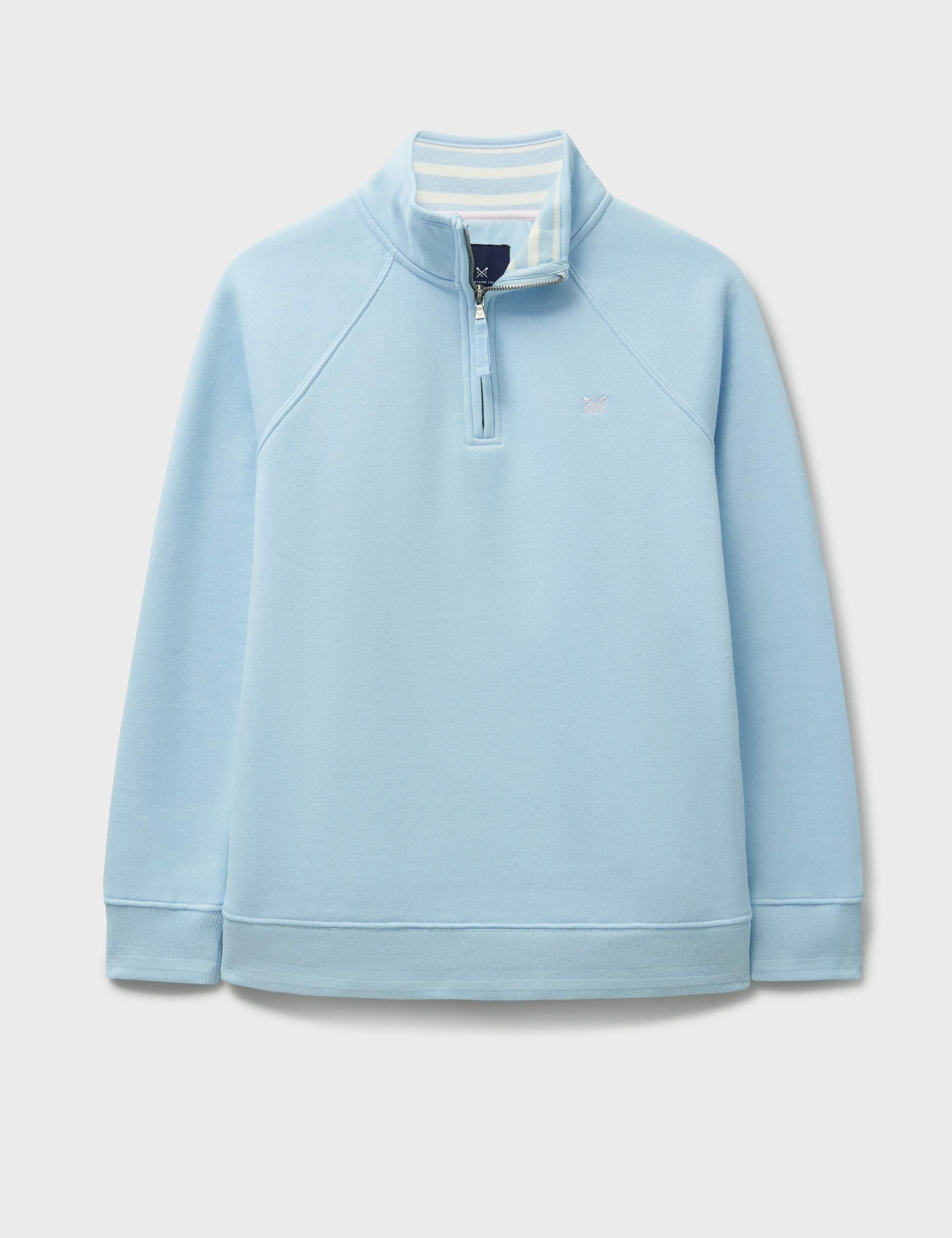 Cotton Rich Funnel Neck Half Zip Sweatshirt 2 of 5
