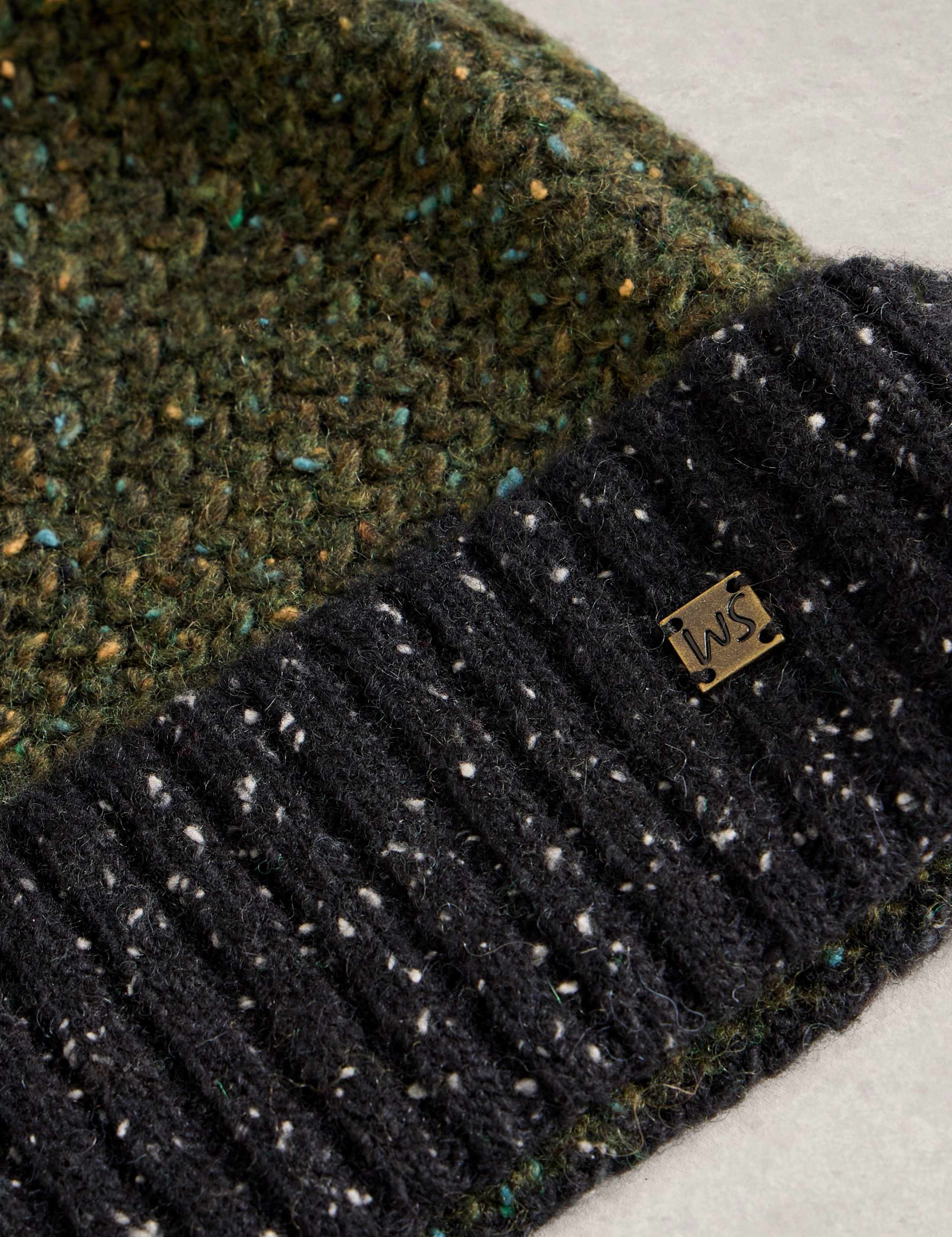 Wool Rich Nep Knitted Beanie Hat 2 of 2