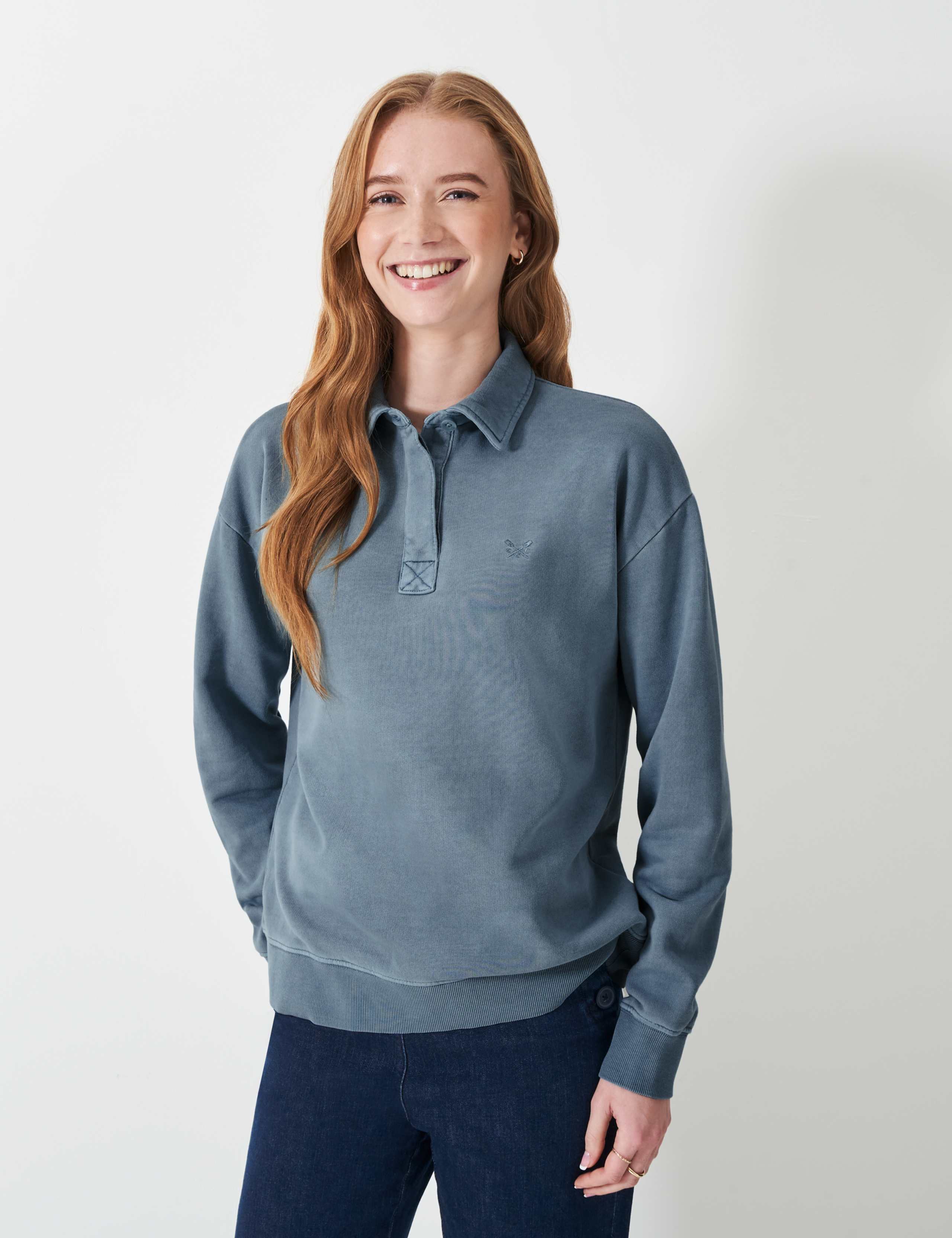 Pure Cotton Rugby Sweatshirt 1 of 5