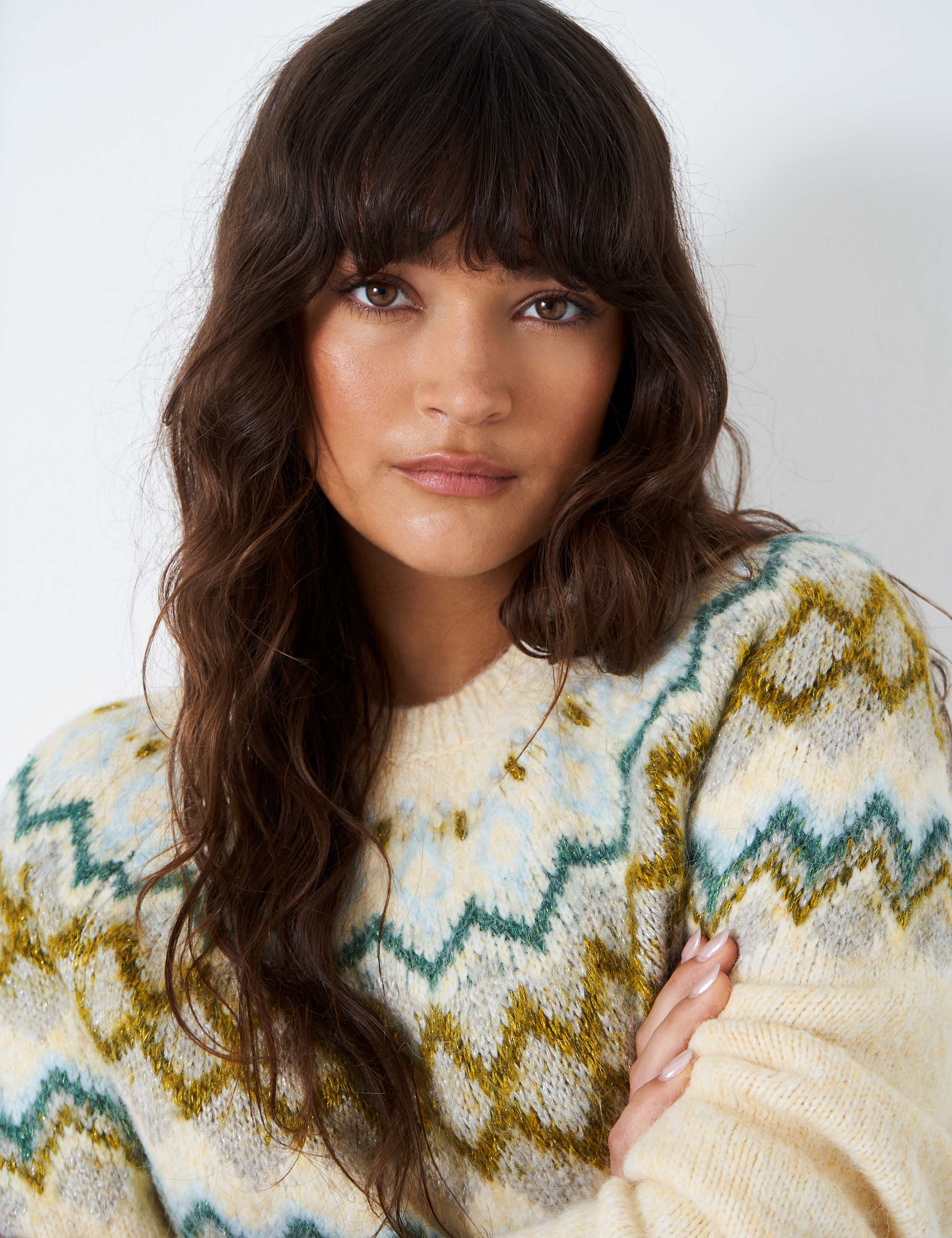 Fair Isle Crew Neck Jumper with Wool 4 of 4