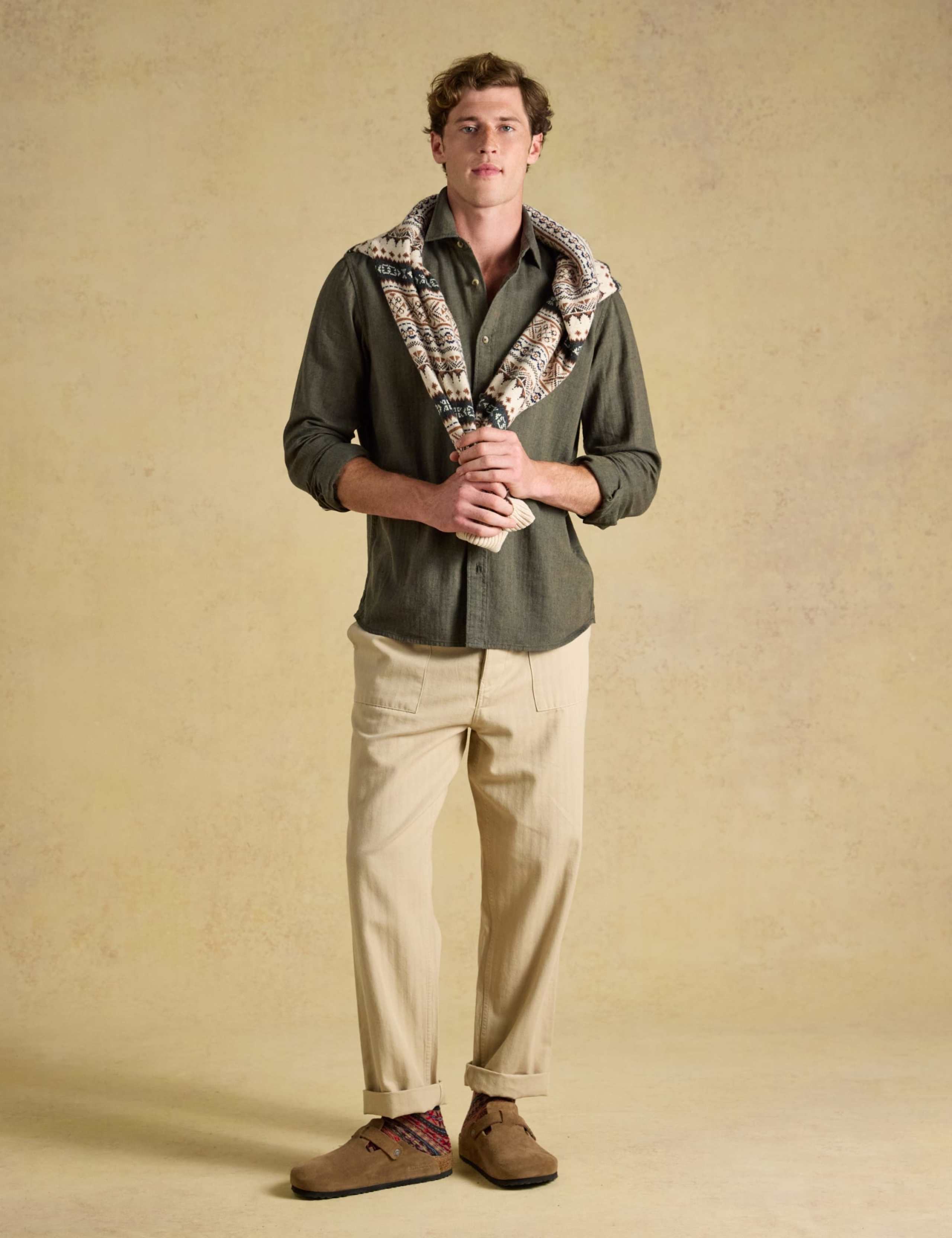 Regular Fit Linen Rich Checked Shirt 2 of 8