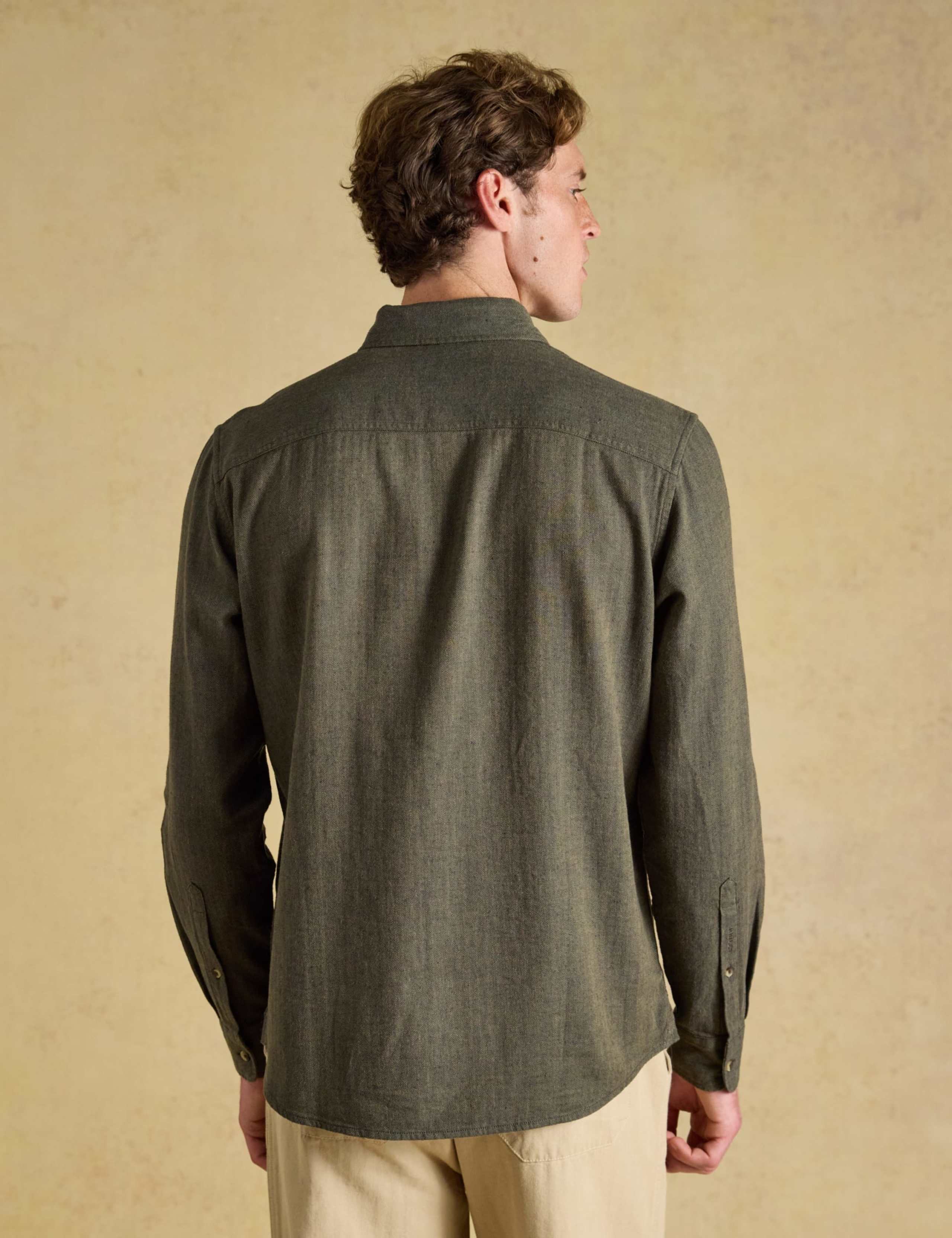 Regular Fit Linen Rich Checked Shirt 5 of 8