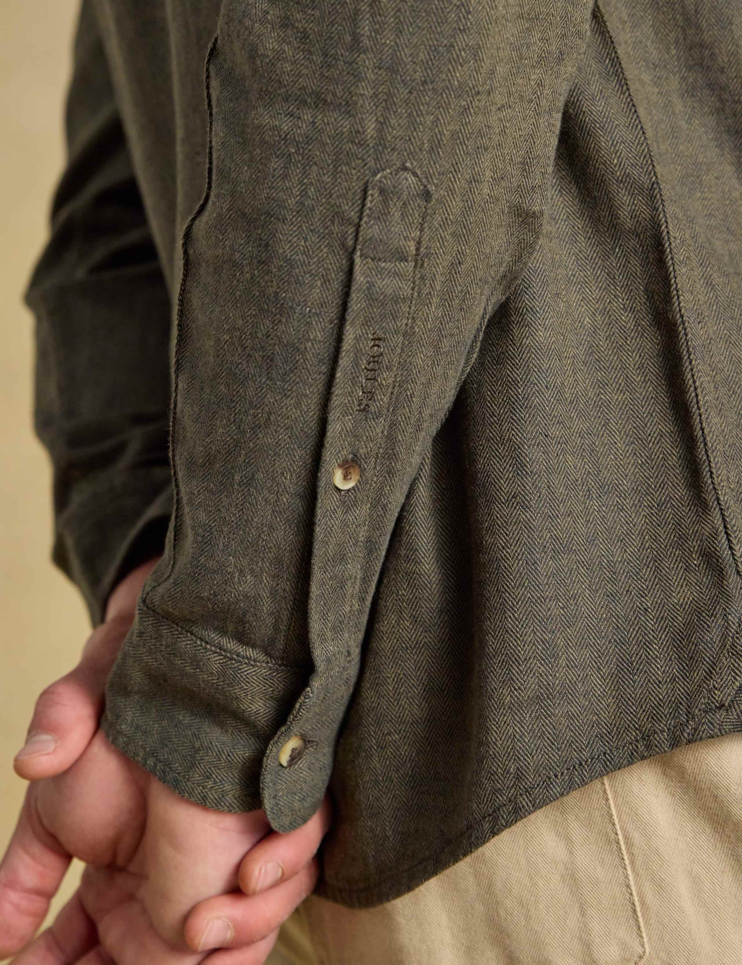 Regular Fit Linen Rich Checked Shirt 6 of 8