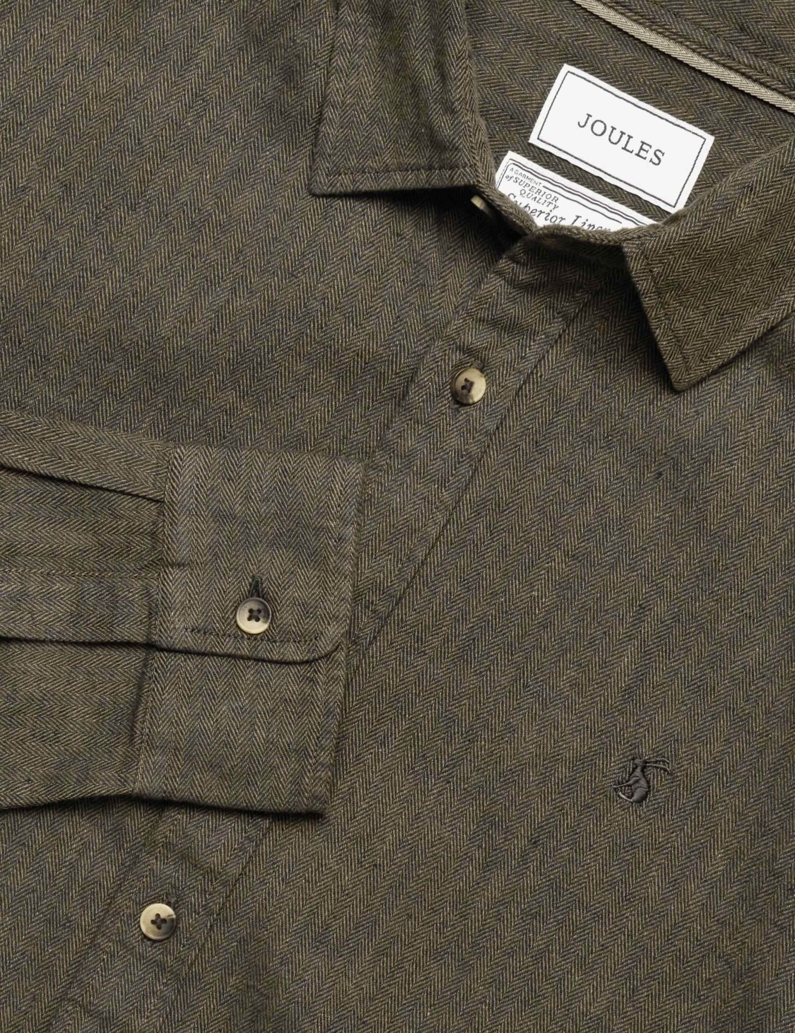 Regular Fit Linen Rich Checked Shirt 7 of 8