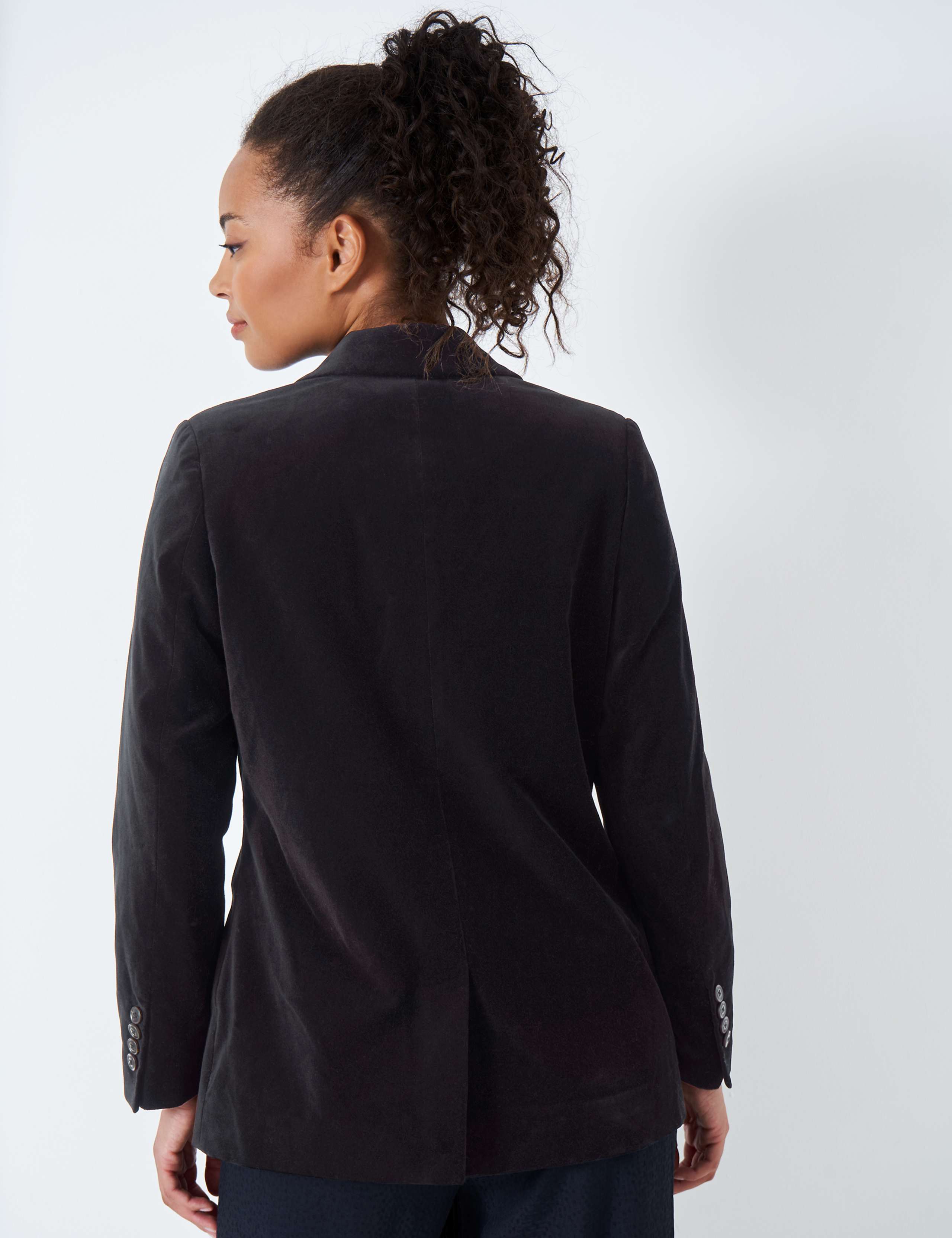 Velvet Single Breasted Blazer 4 of 5