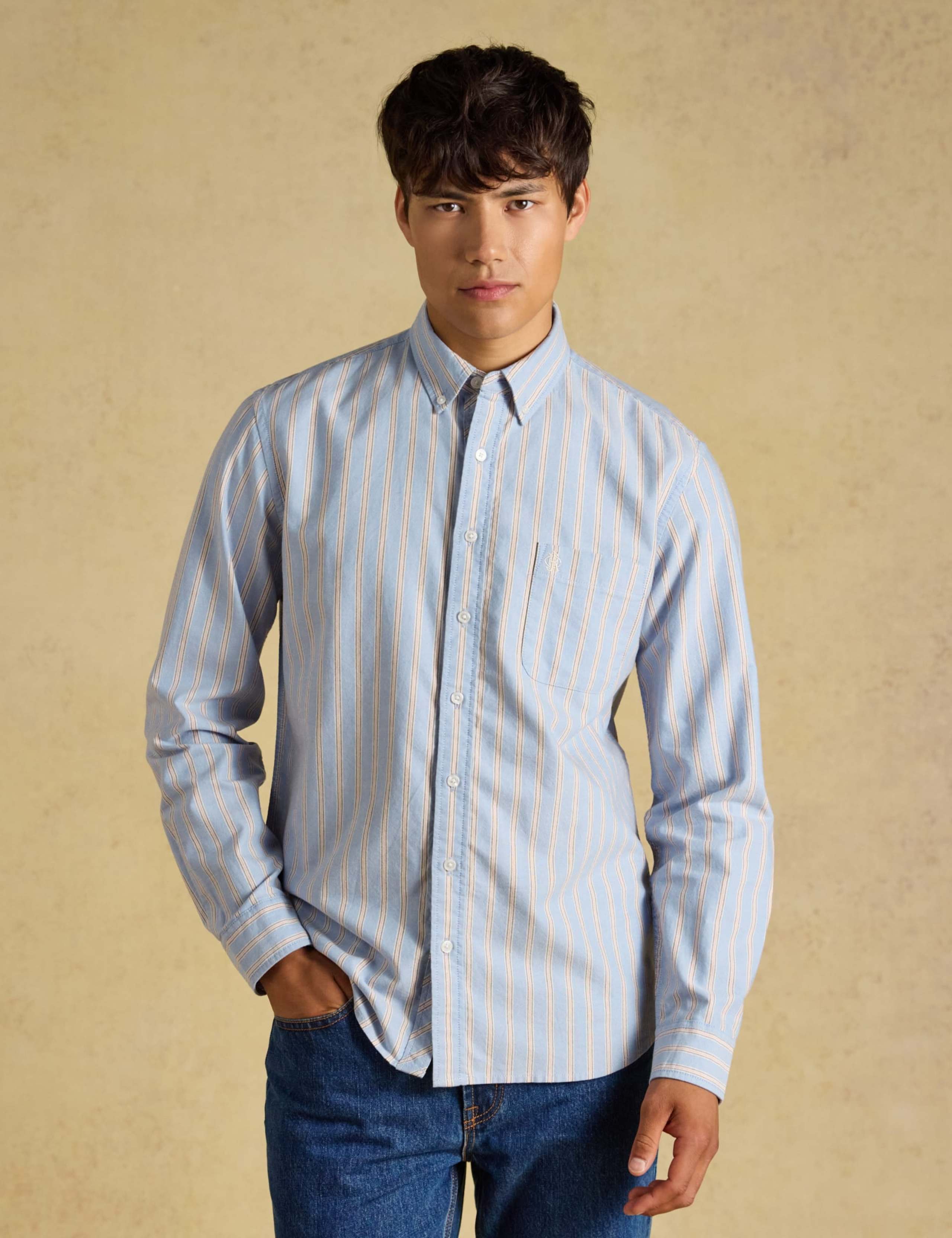 Regular Fit Pure Cotton Striped Shirt 1 of 8