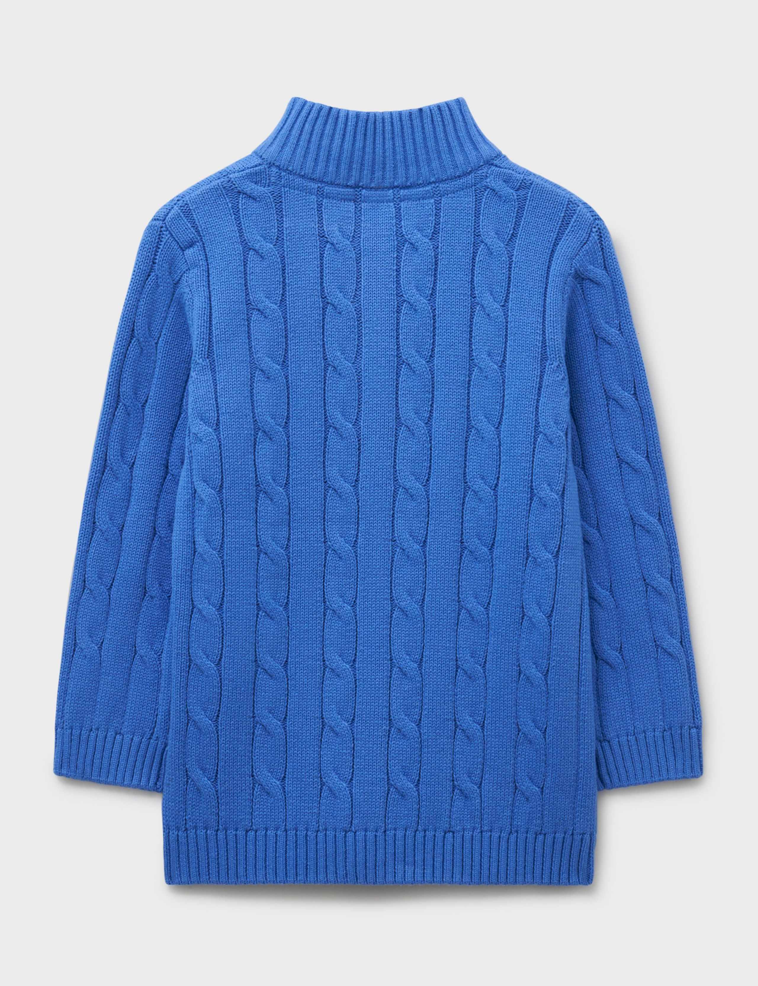 Pure Cotton Cable Knit Half Zip Jumper (3-12 Yrs) 2 of 3