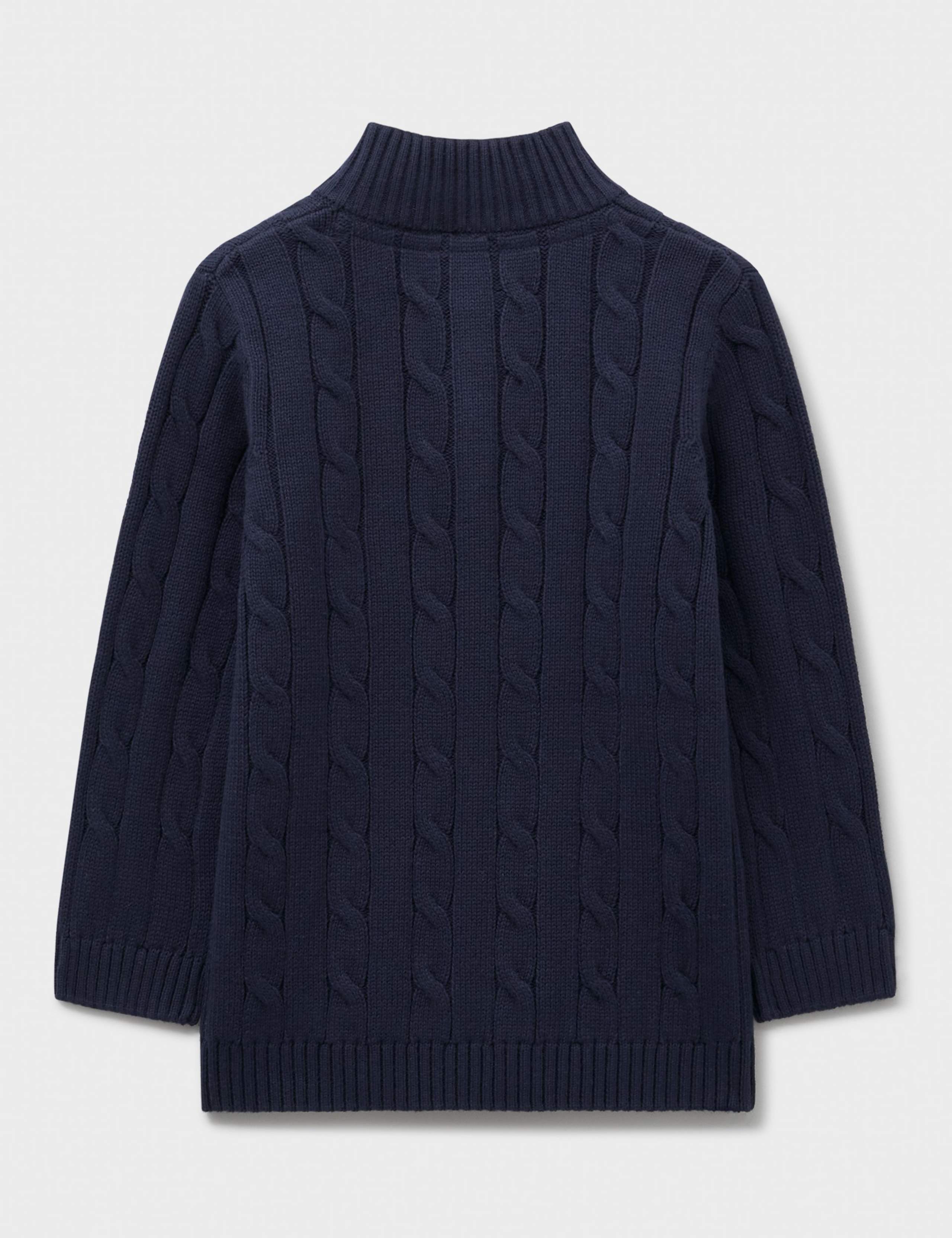 Pure Cotton Cable Knit Half Zip Jumper (3-12 Yrs) 3 of 3