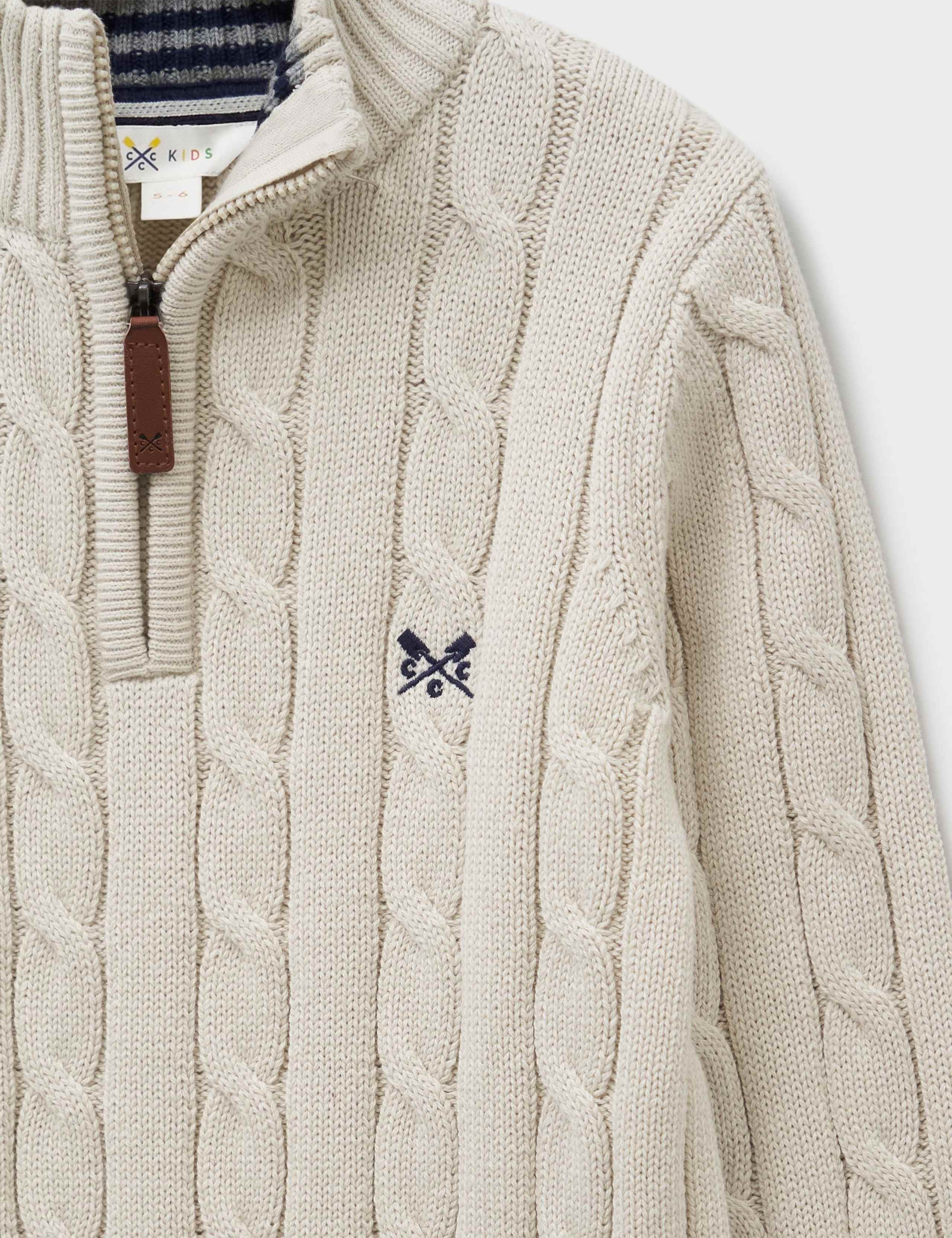 Pure Cotton Cable Knit Half Zip Jumper (3-12 Yrs) 2 of 3