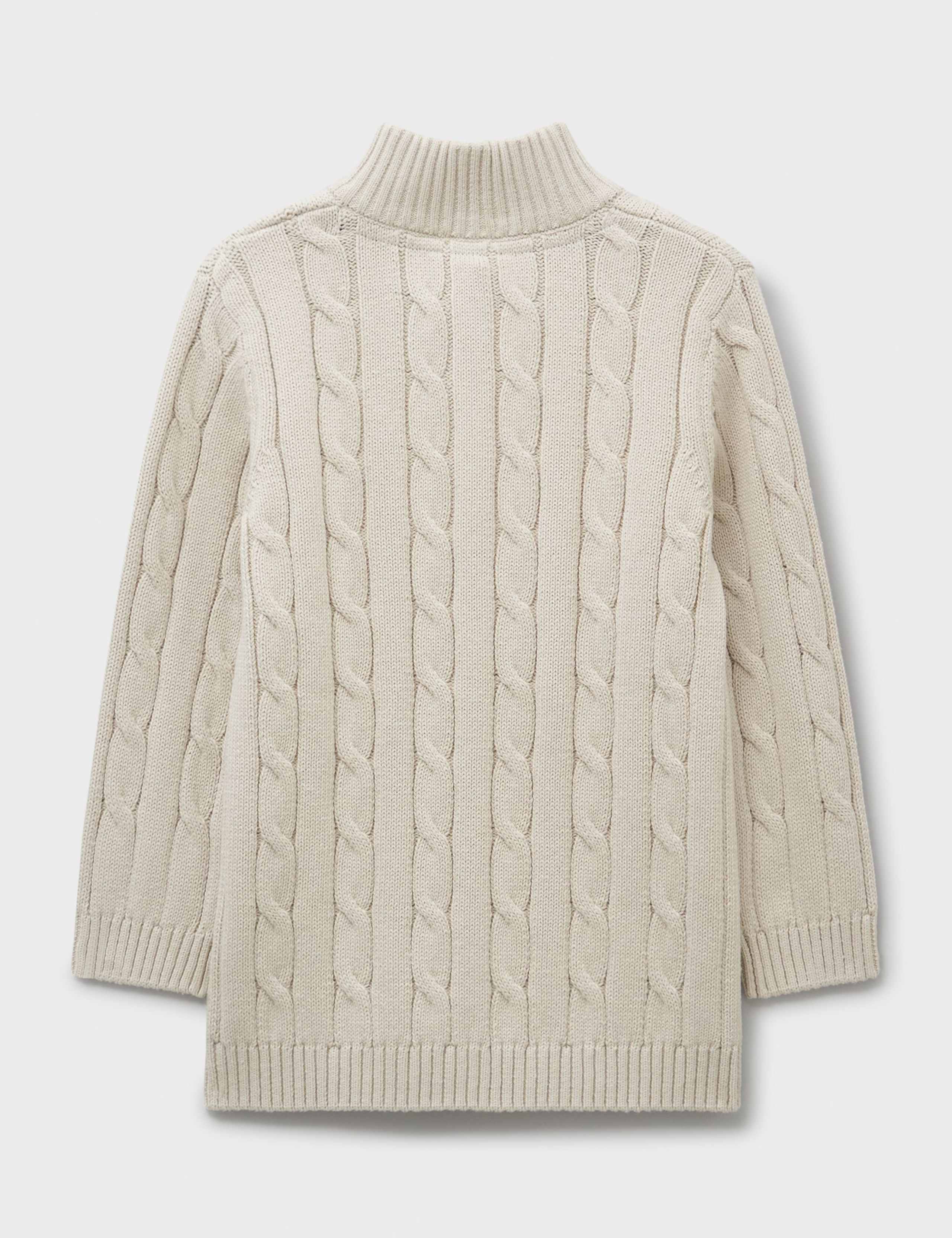 Pure Cotton Cable Knit Half Zip Jumper (3-12 Yrs) 3 of 3