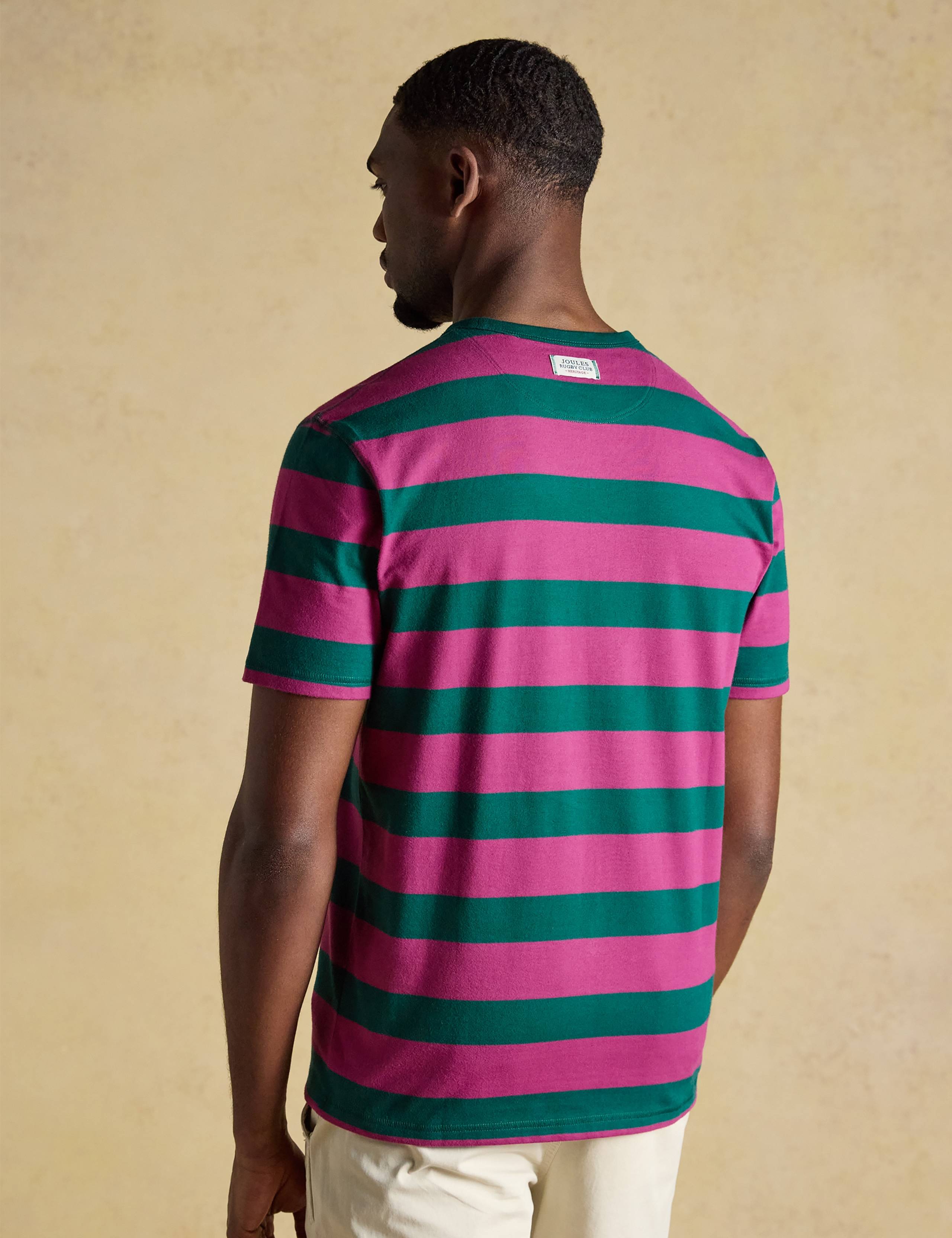 Pure Cotton Striped Crew Neck T-Shirt 5 of 7