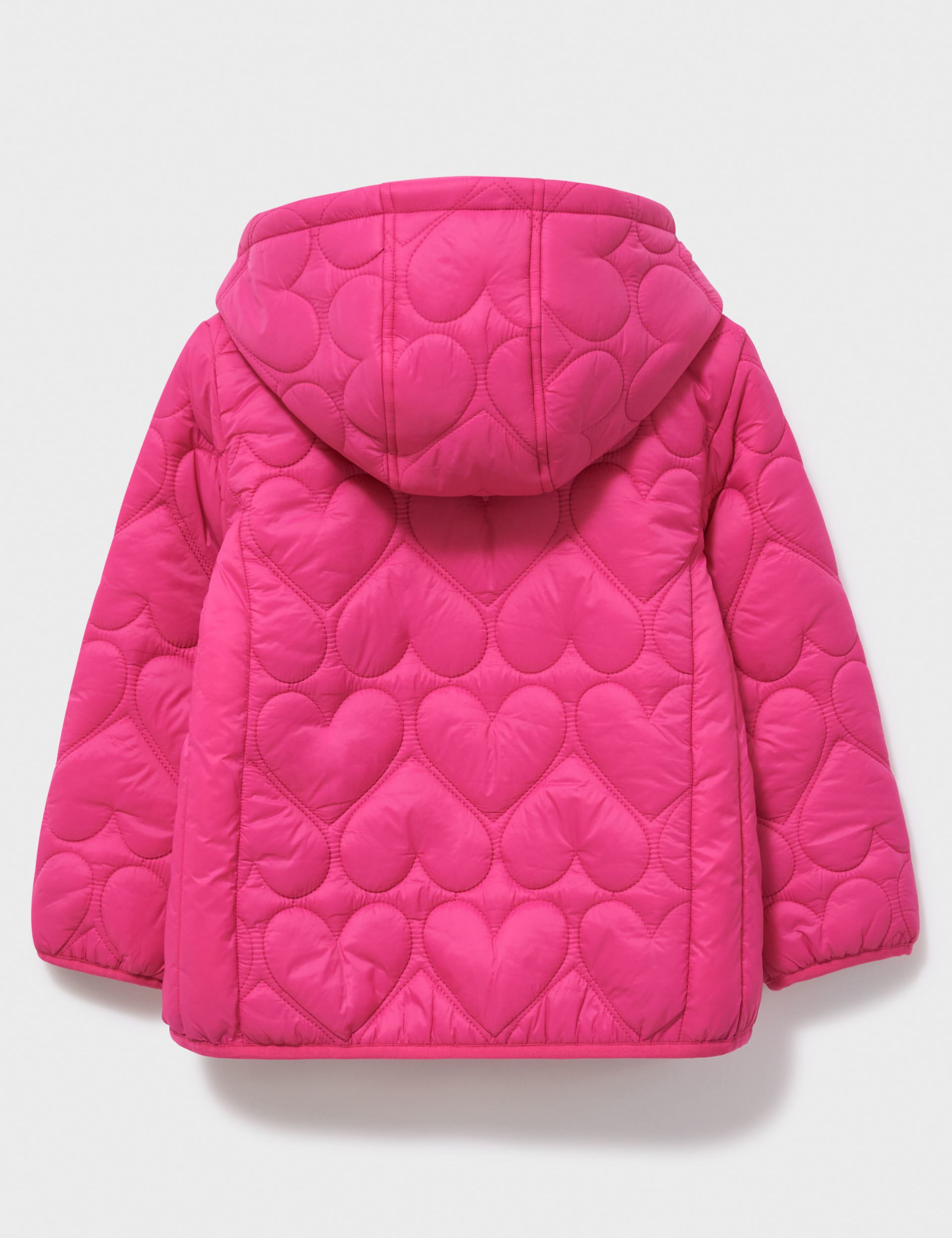 Padded Heart Quilted Hooded Jacket (3-12 Yrs) 3 of 3