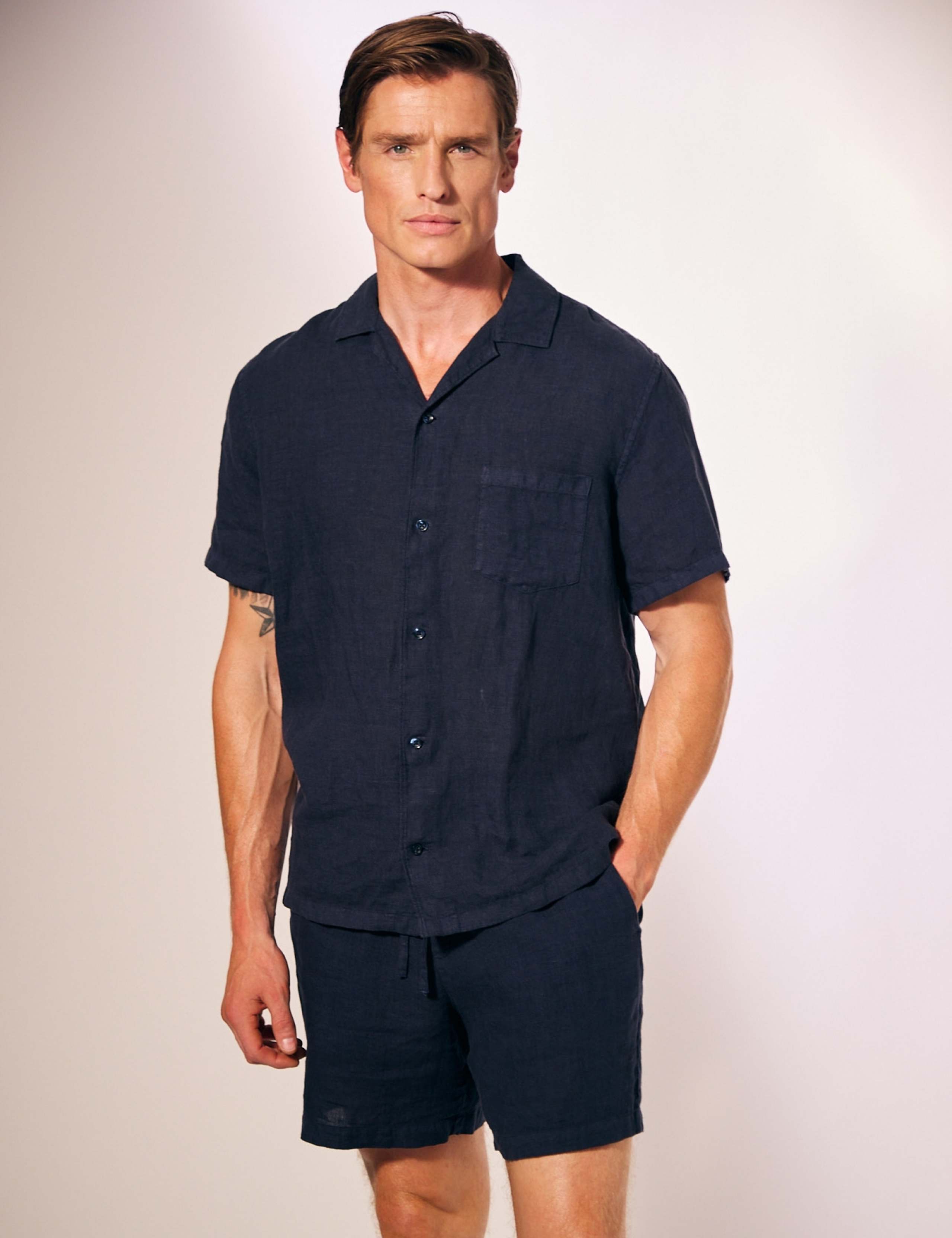 Pure Linen Lightweight Elasticated Shorts 4 of 4