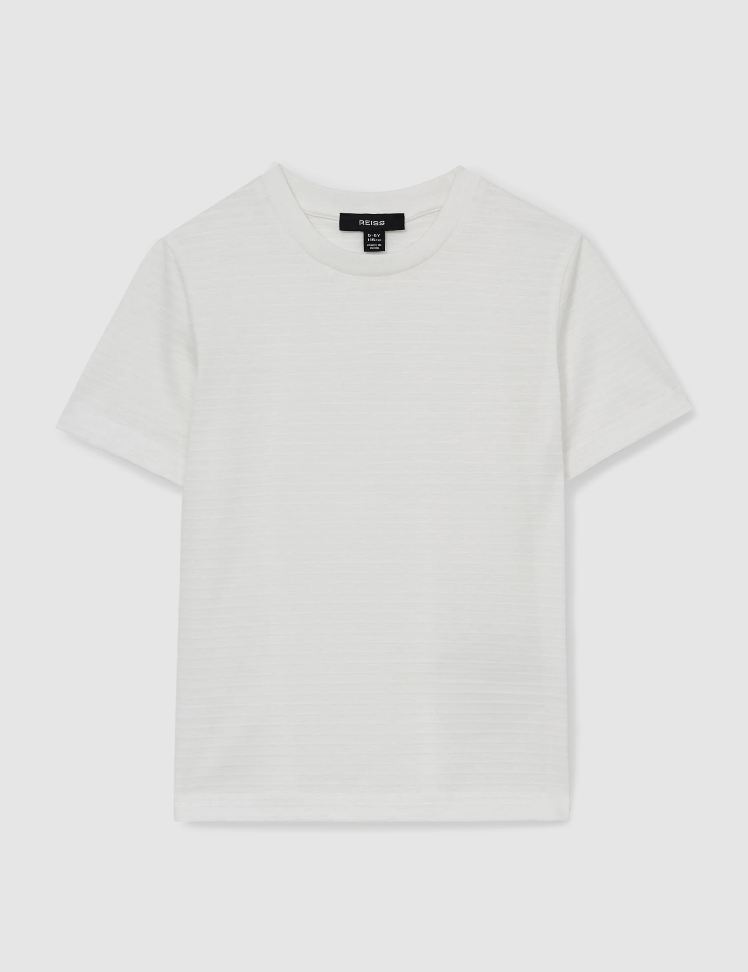 Pure Cotton Textured Stripe T-Shirt (3-14 Yrs) 2 of 4
