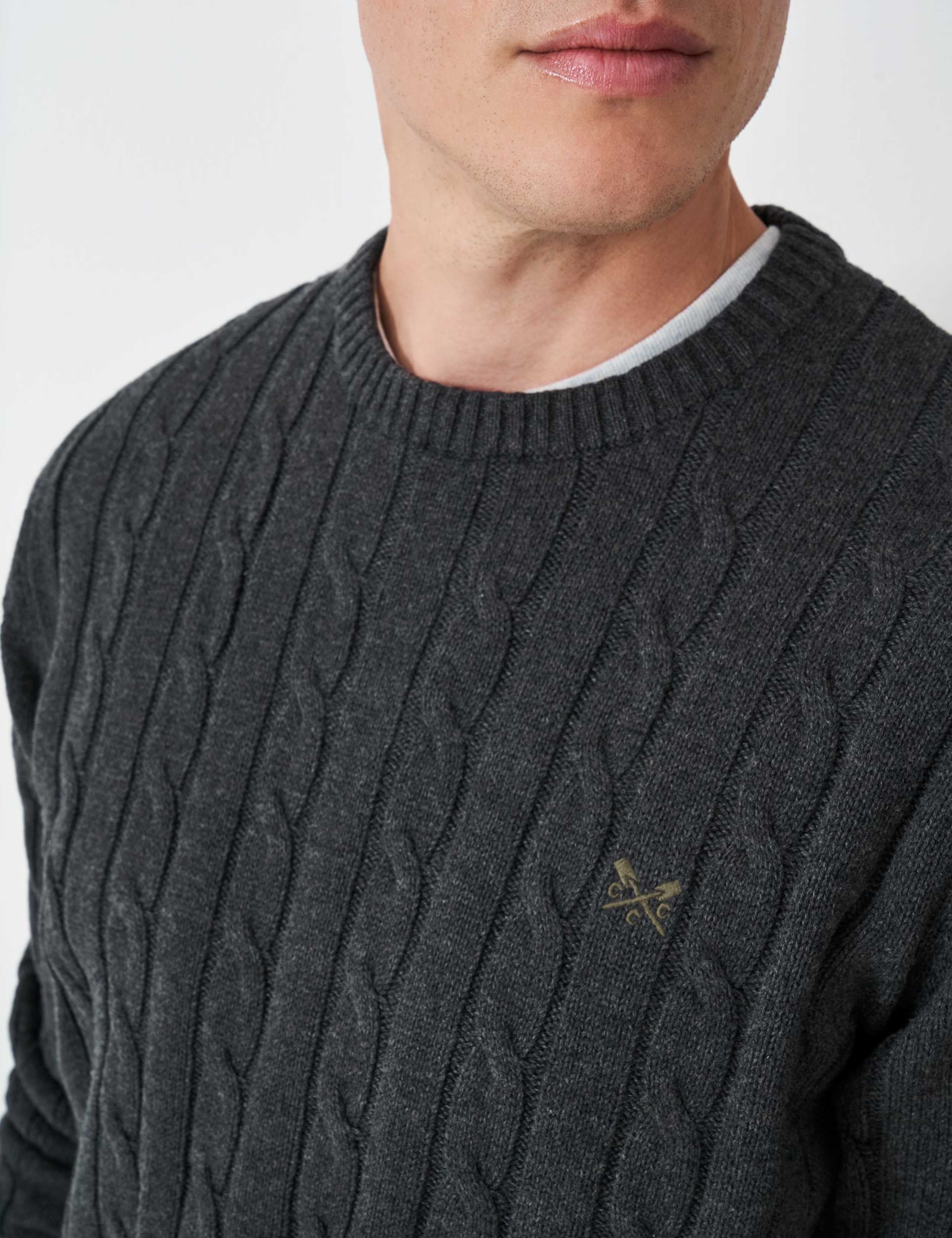 Cotton Cable Crew Neck Jumper 3 of 5