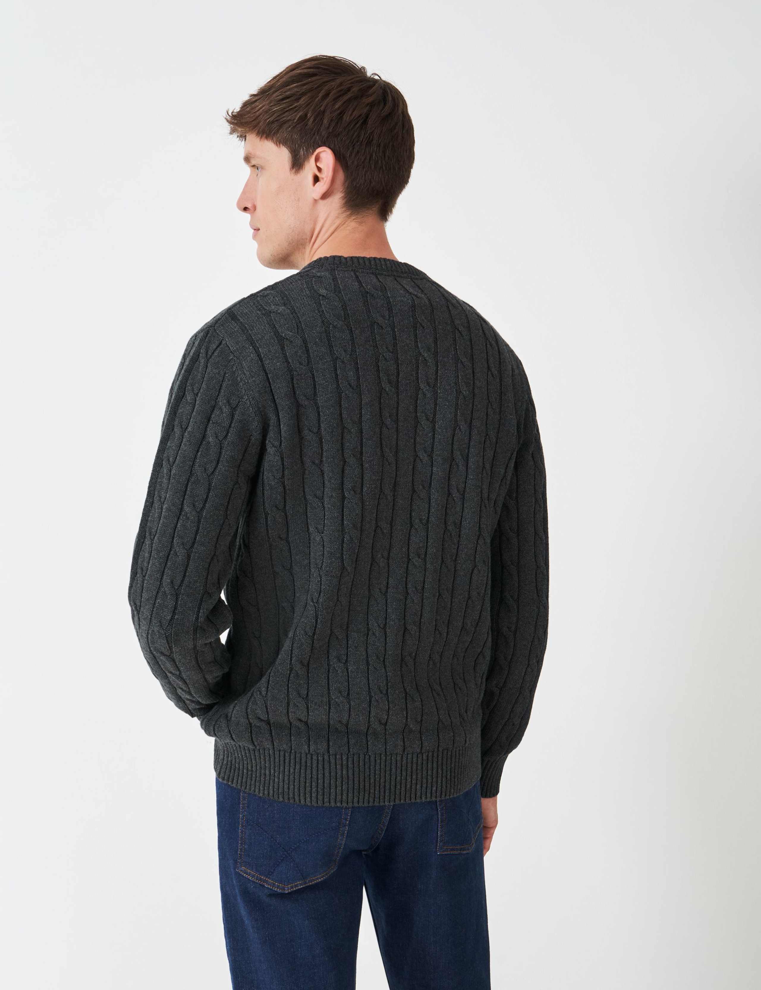 Cotton Cable Crew Neck Jumper 4 of 5