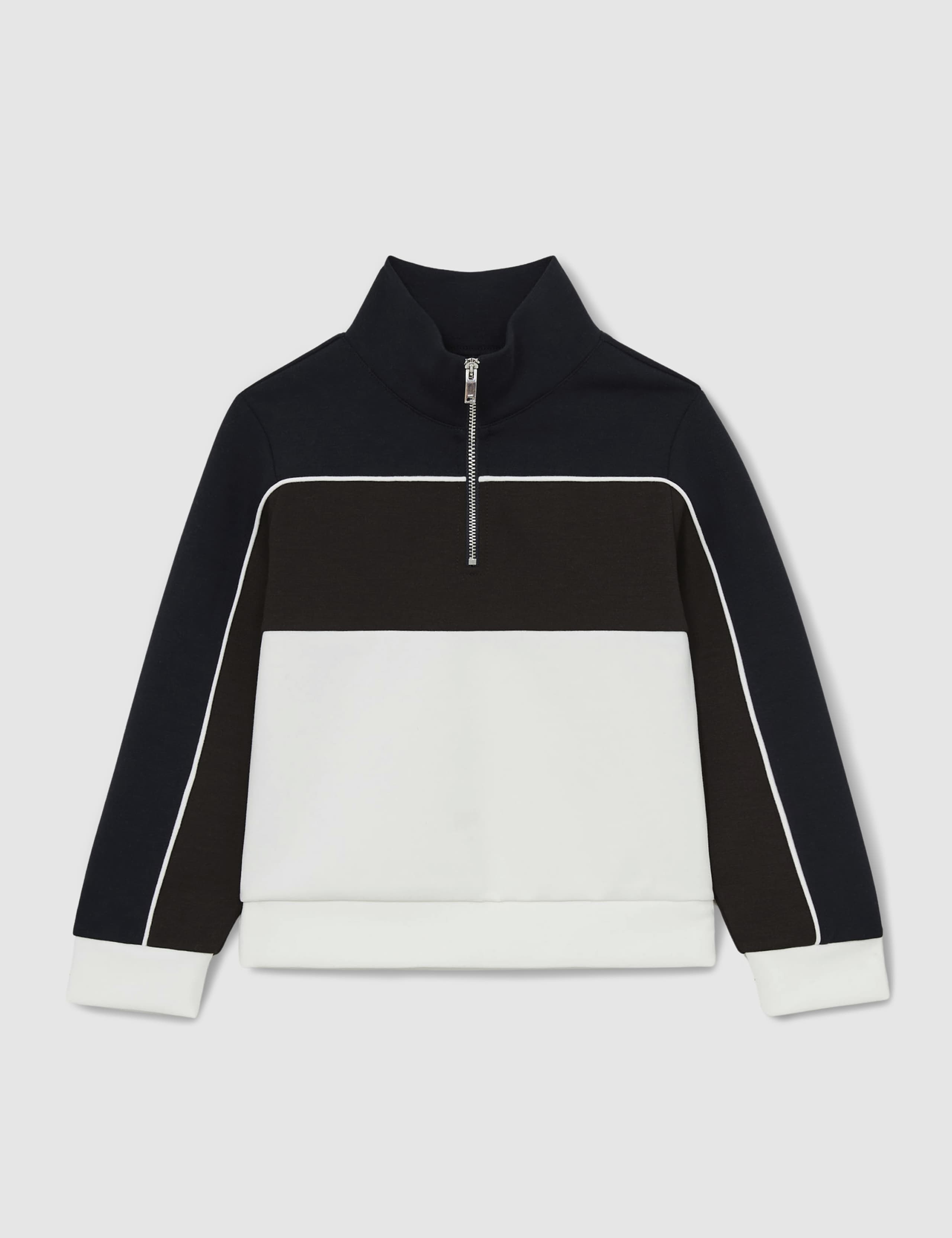 Colour Block Half Zip Sweatshirt (3-14 Yrs) 2 of 4