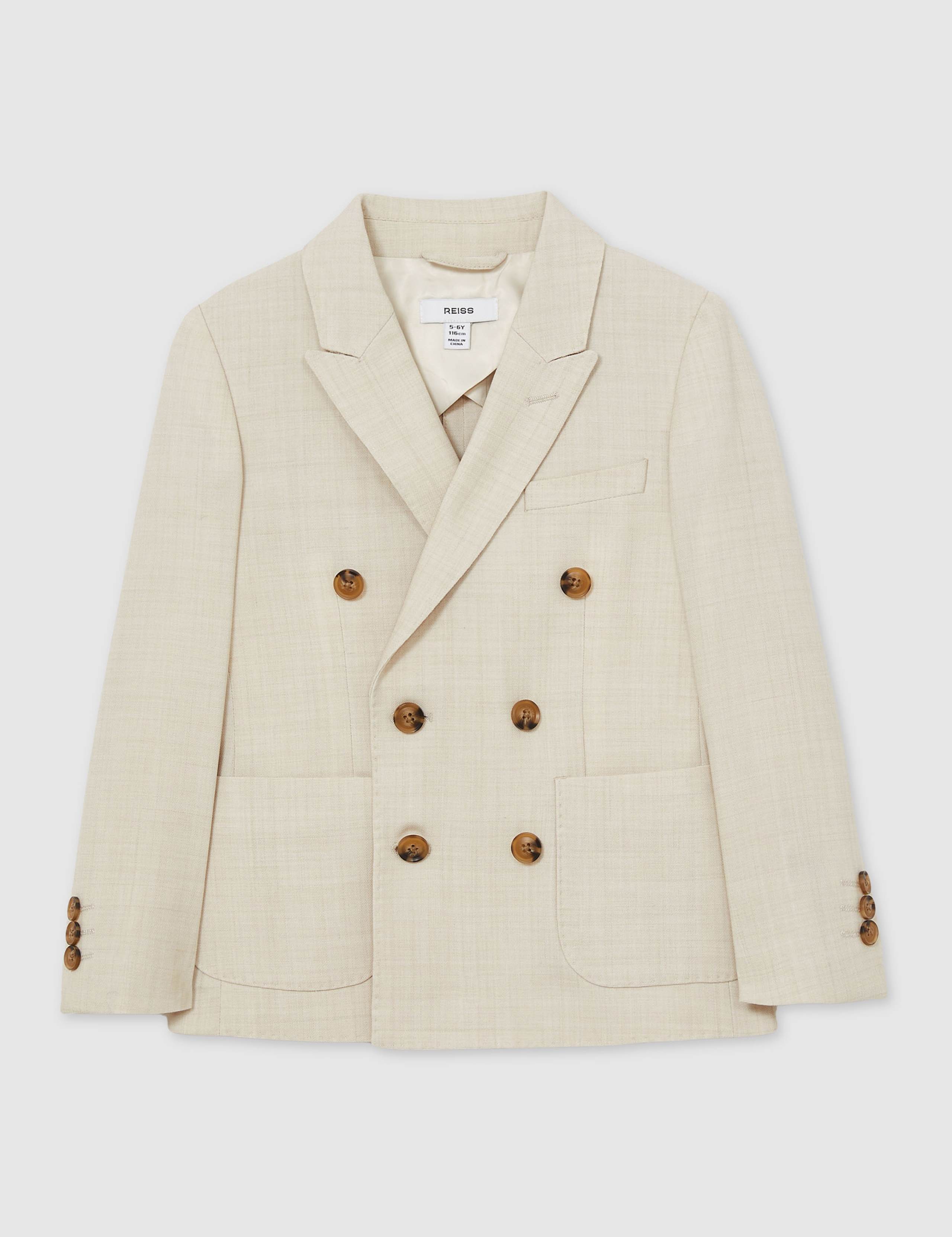 Wool Blend Double Breasted Blazer (3-14 Yrs) 2 of 4