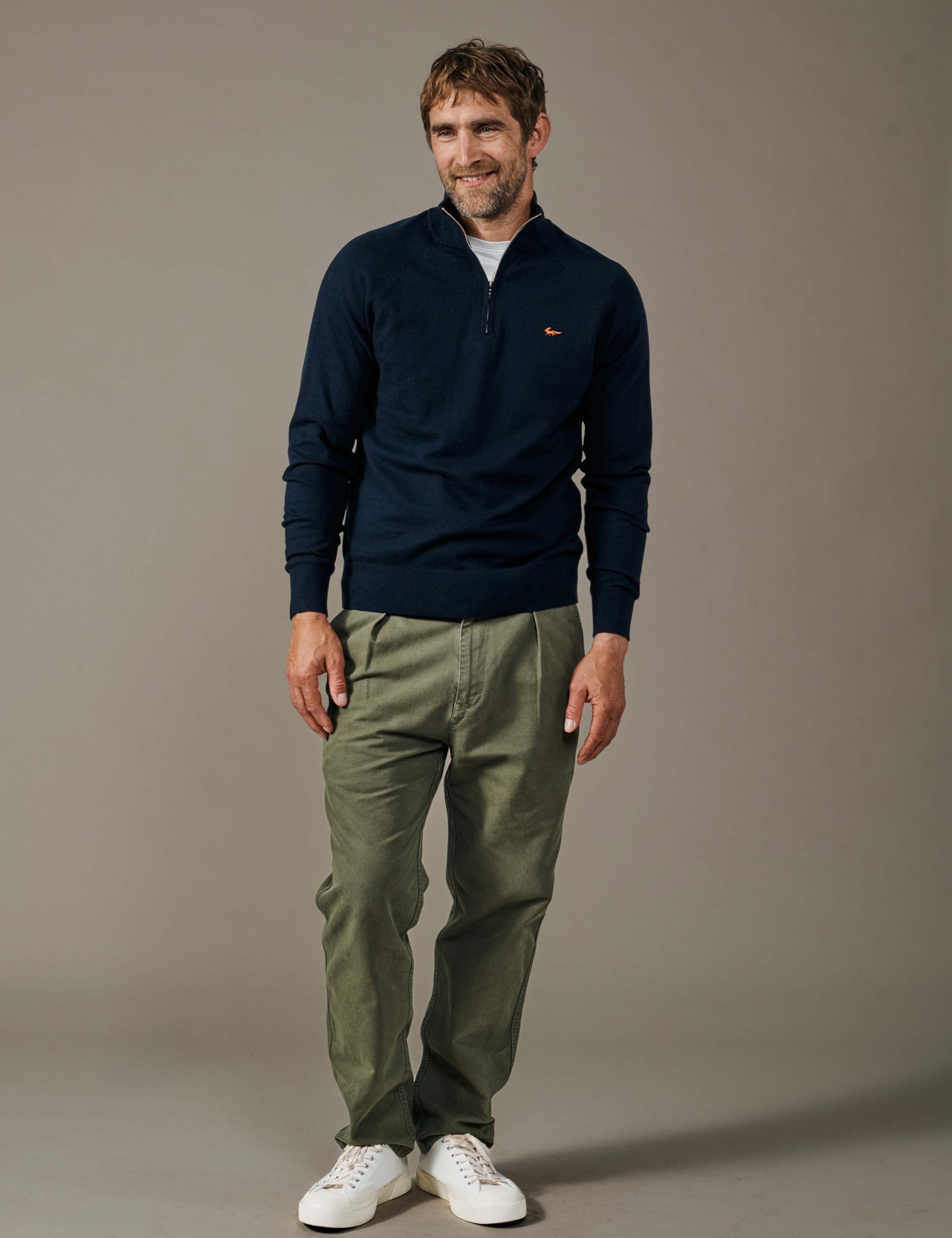 Pure Cotton Half Zip Jumper 3 of 5