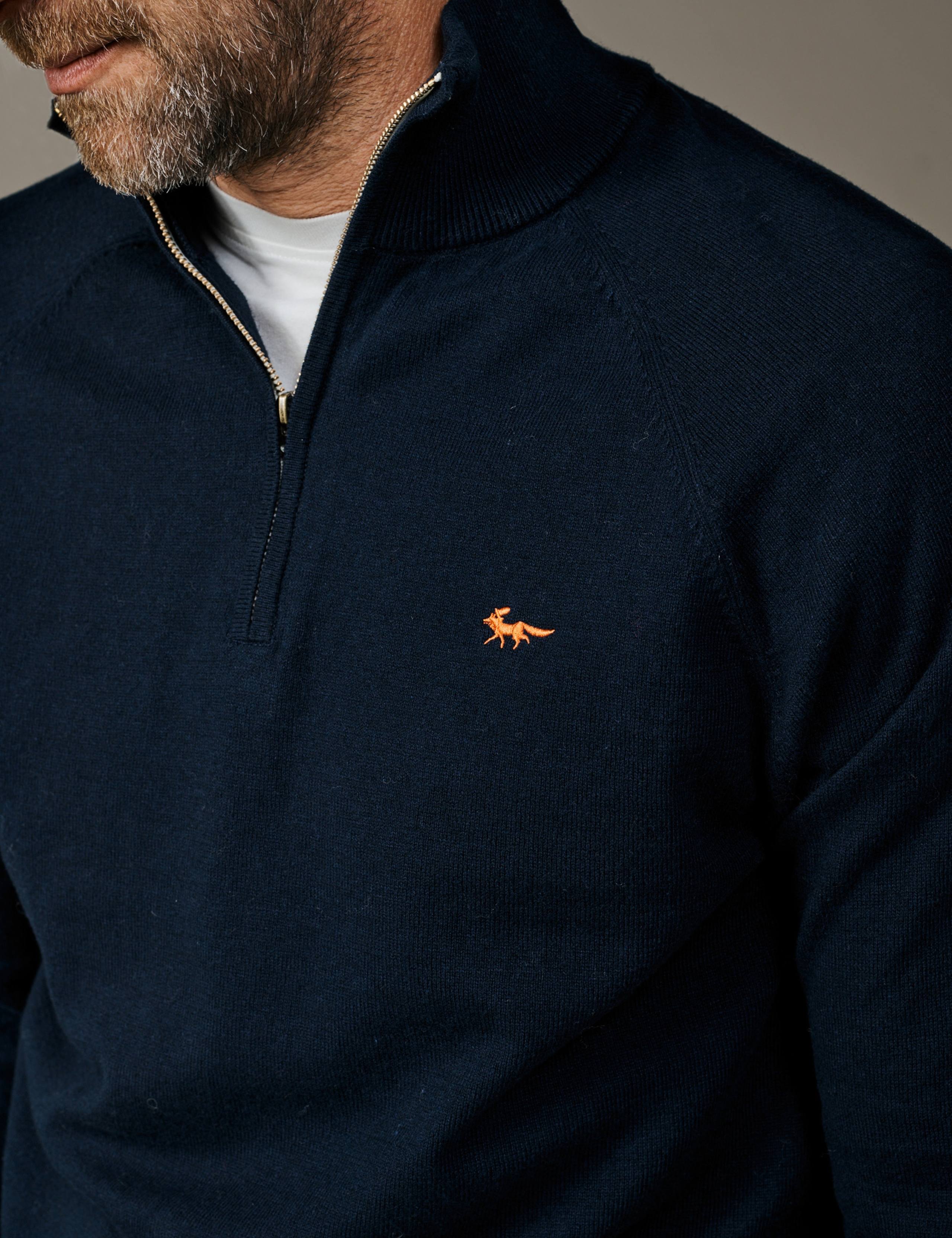 Pure Cotton Half Zip Jumper 5 of 5