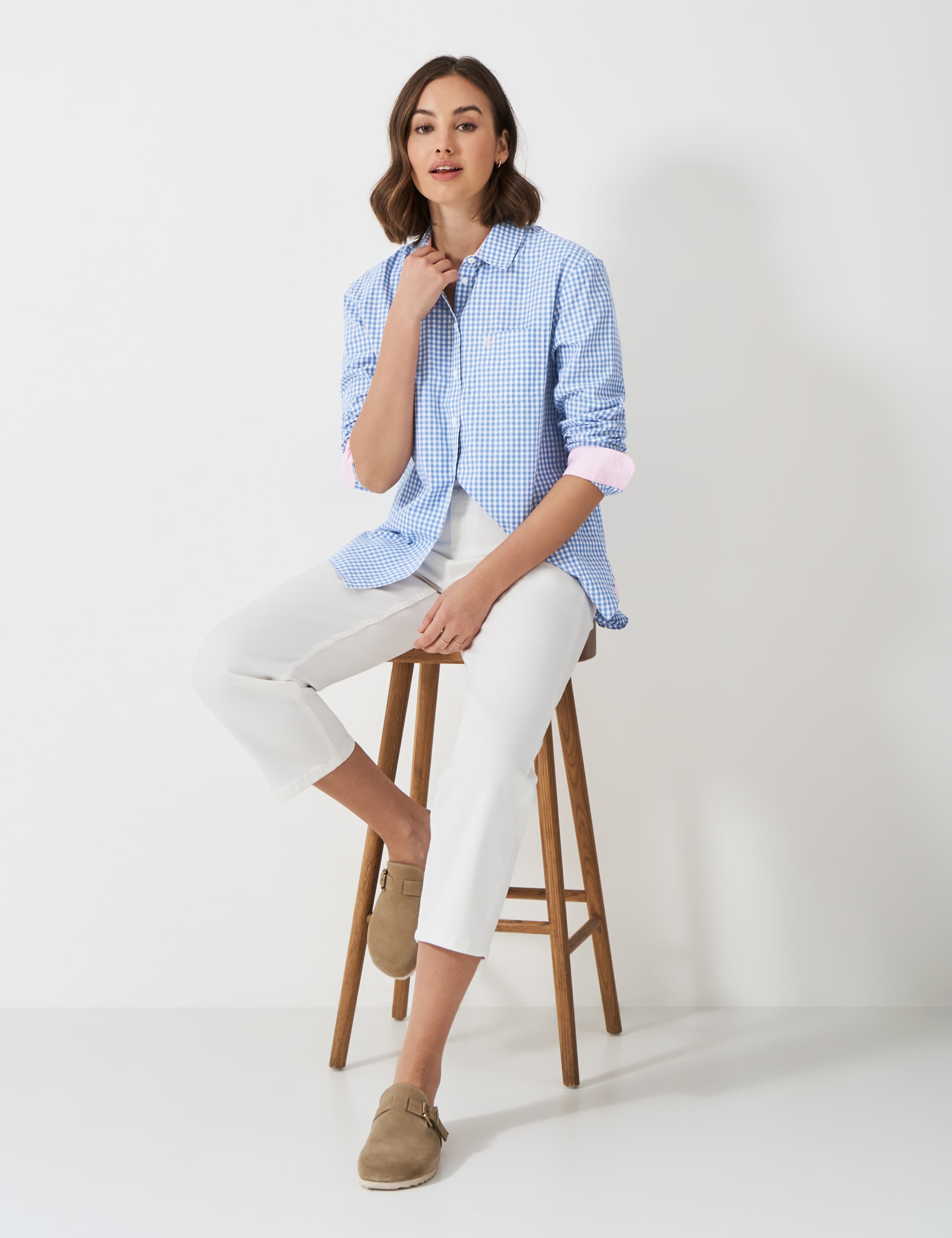 Pure Cotton Checked Collared Shirt 3 of 5