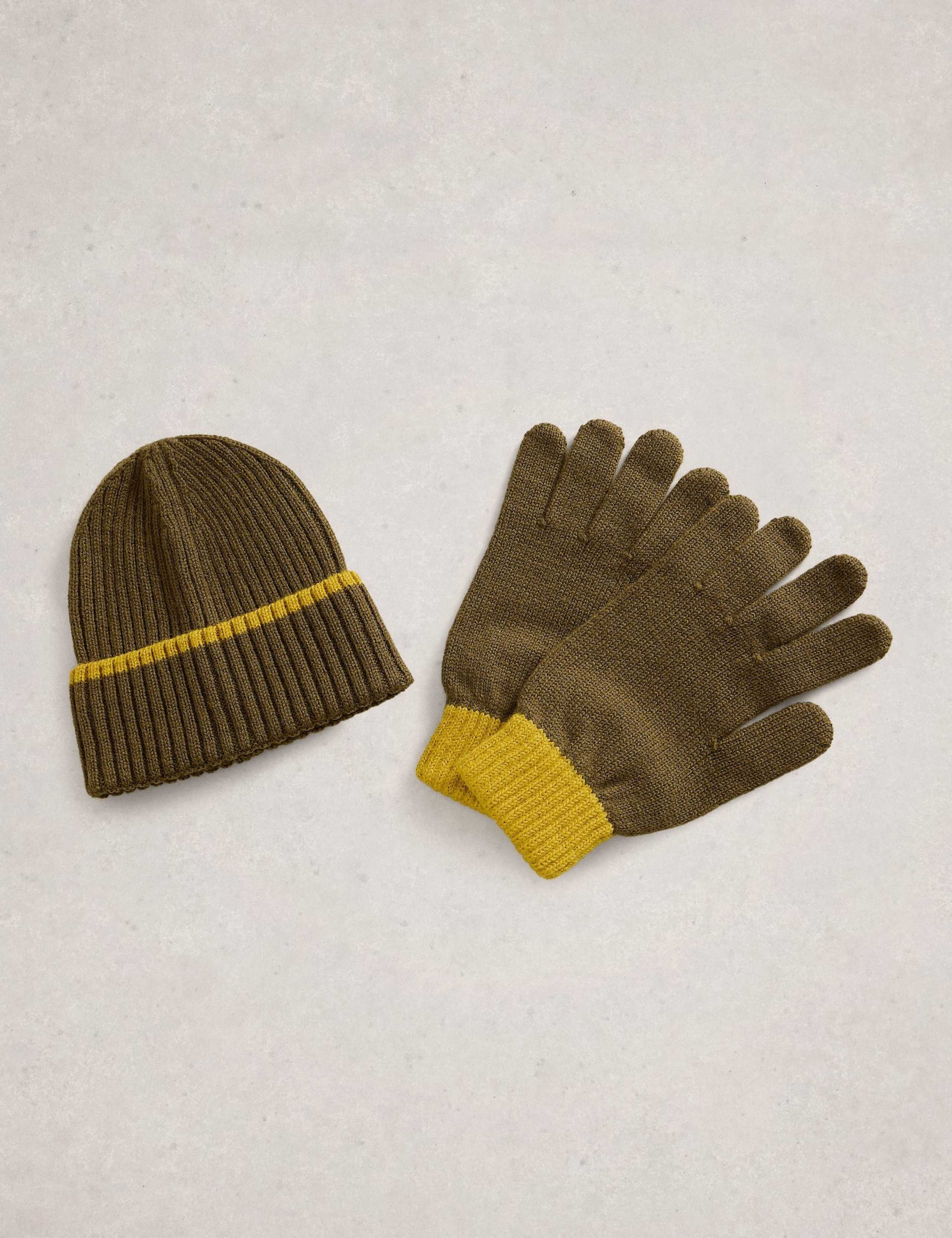 Pure Lambswool Textured Hat & Glove Set 2 of 5