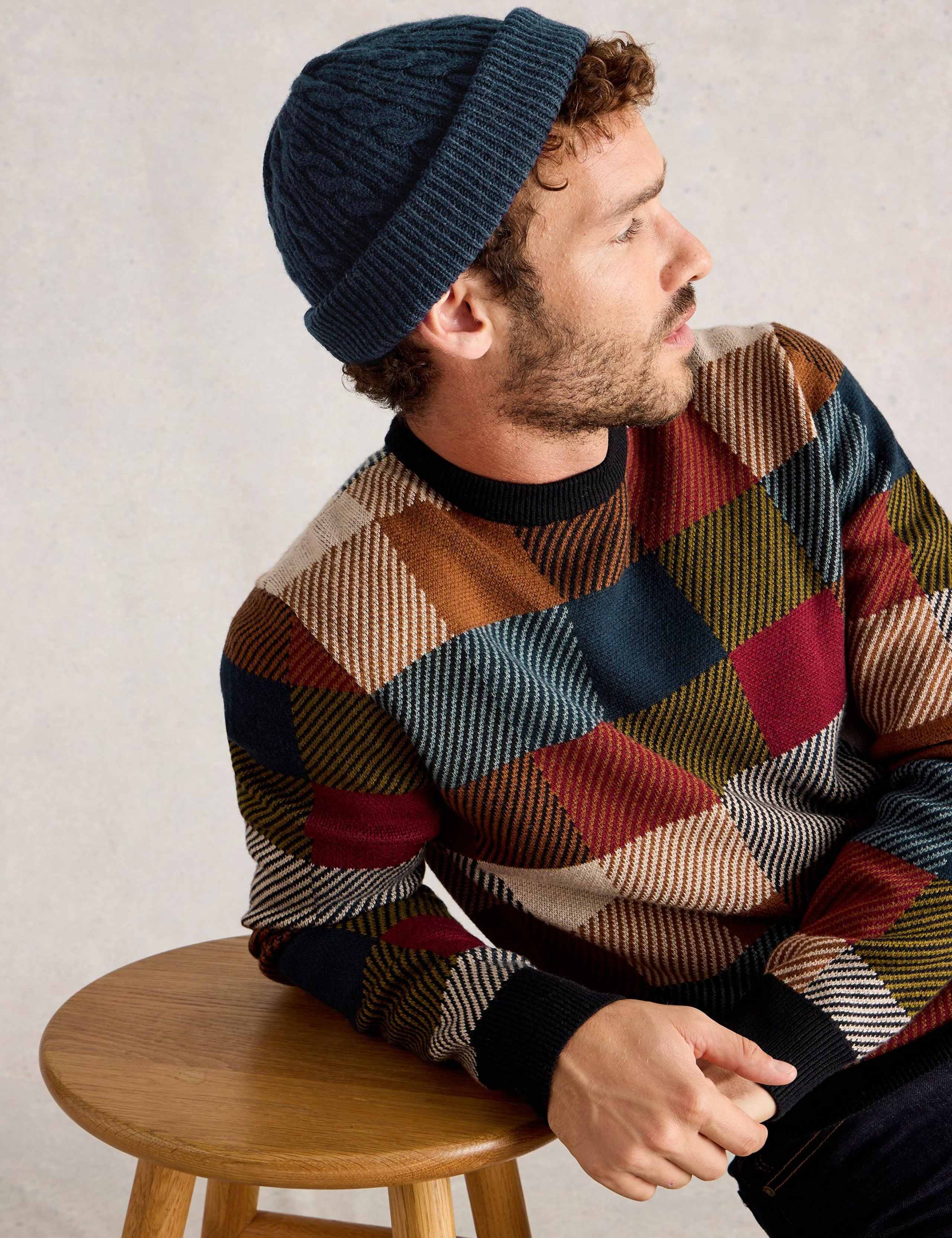 Pure Lambswool Fisherman Beanie Hat 2 of 2