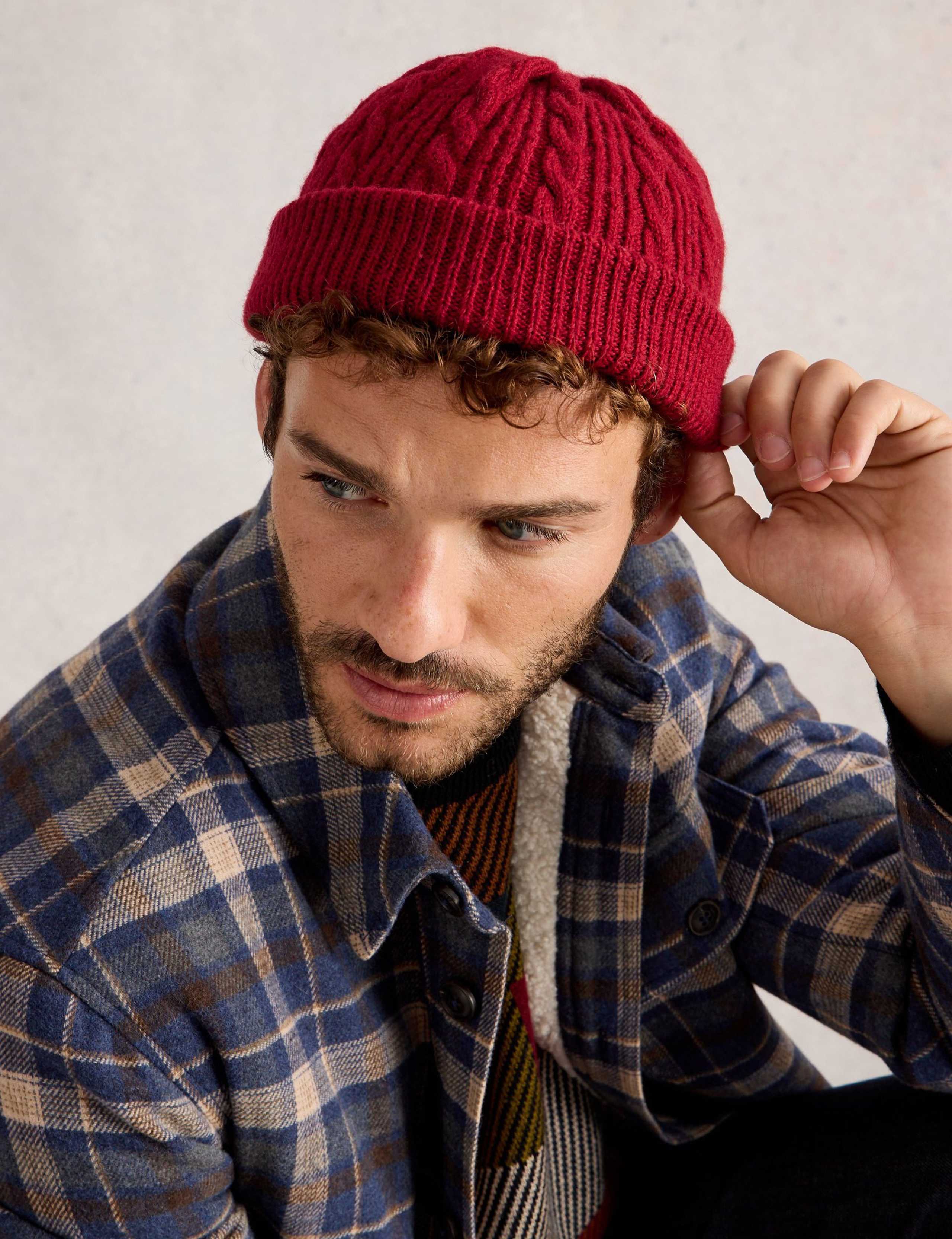 Pure Lambswool Fisherman Beanie Hat 2 of 2