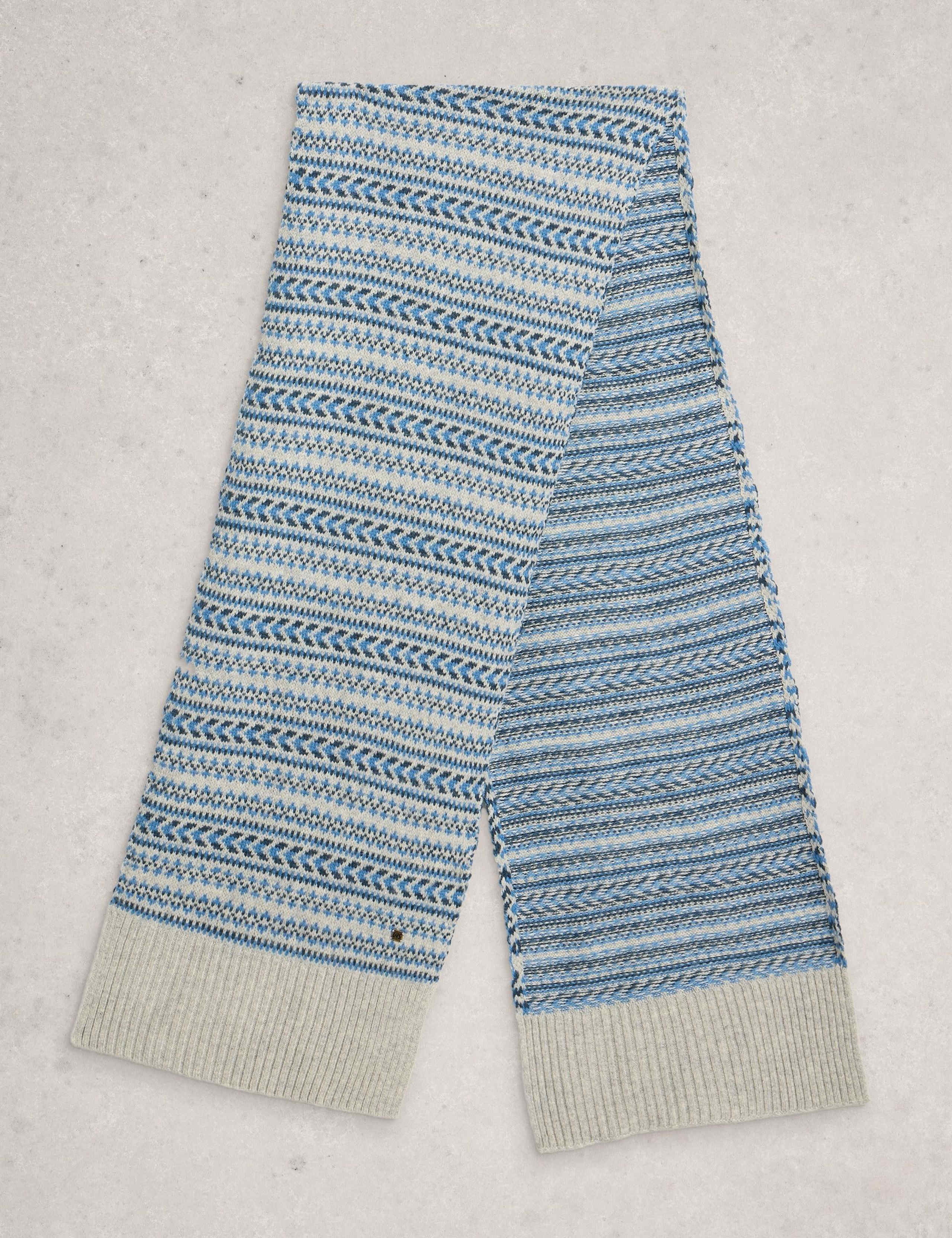 Fair Isle Knitted Scarf 3 of 3