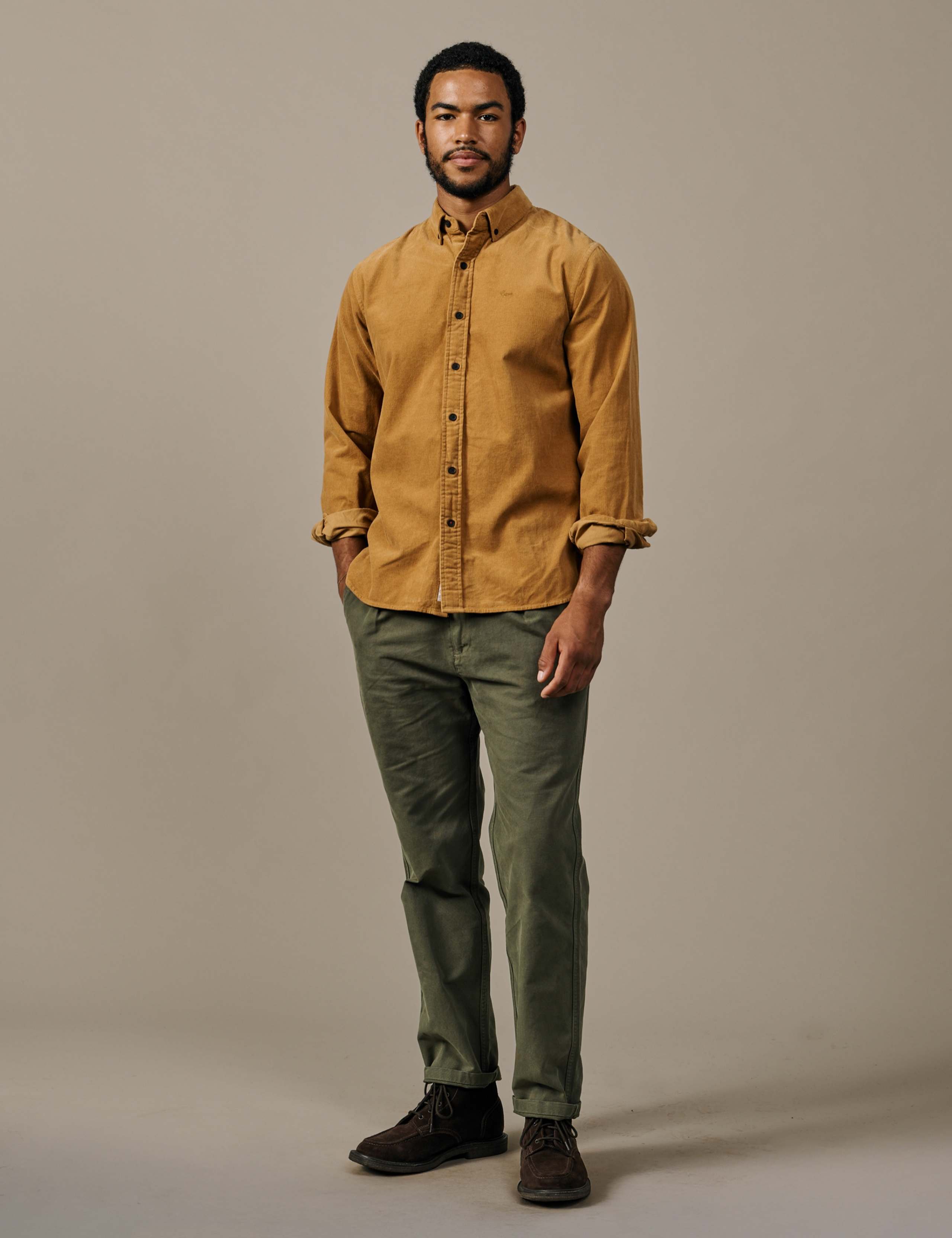 Regular Fit Pure Cotton Corduroy Shirt 1 of 4
