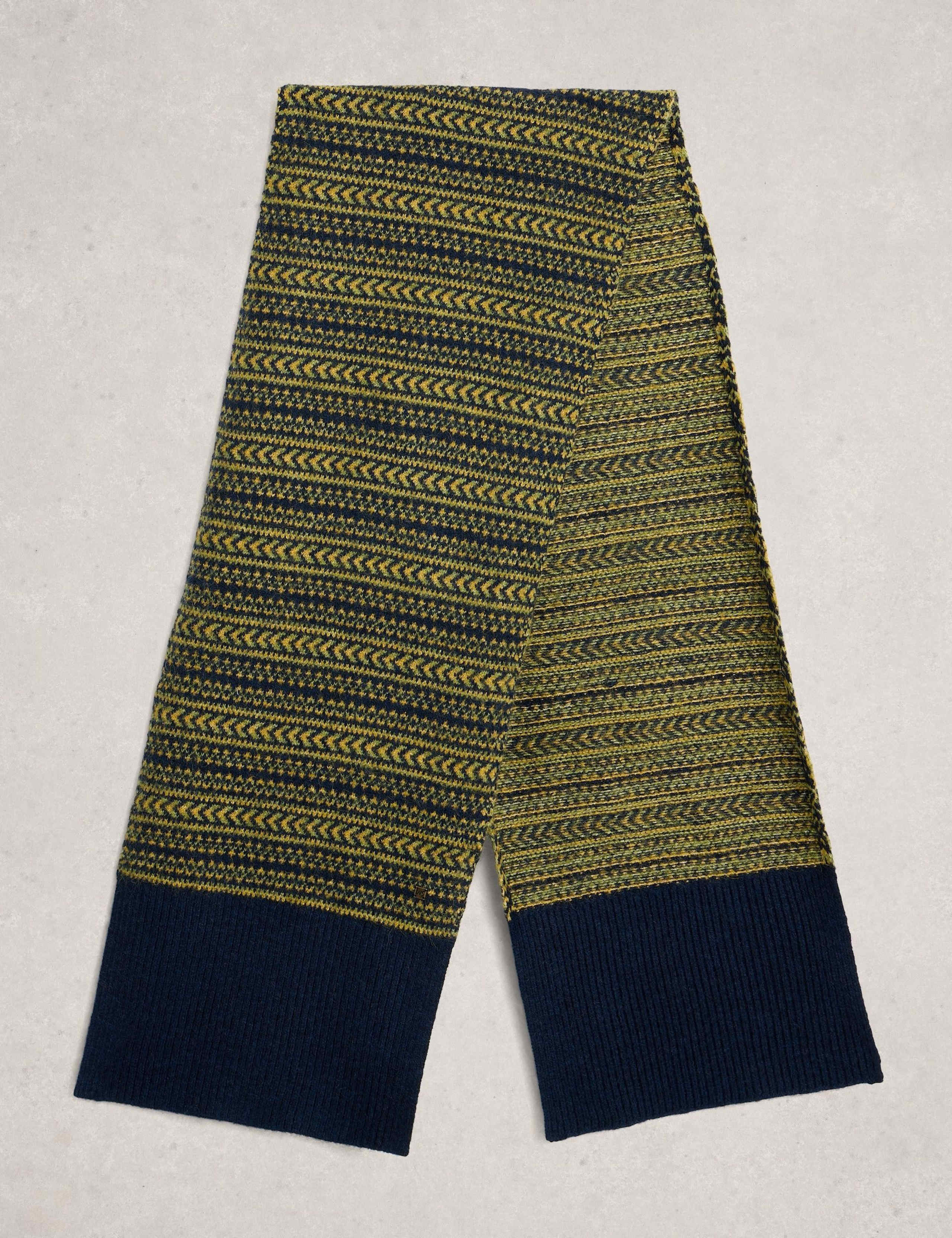 Fair Isle Knitted Scarf 2 of 3