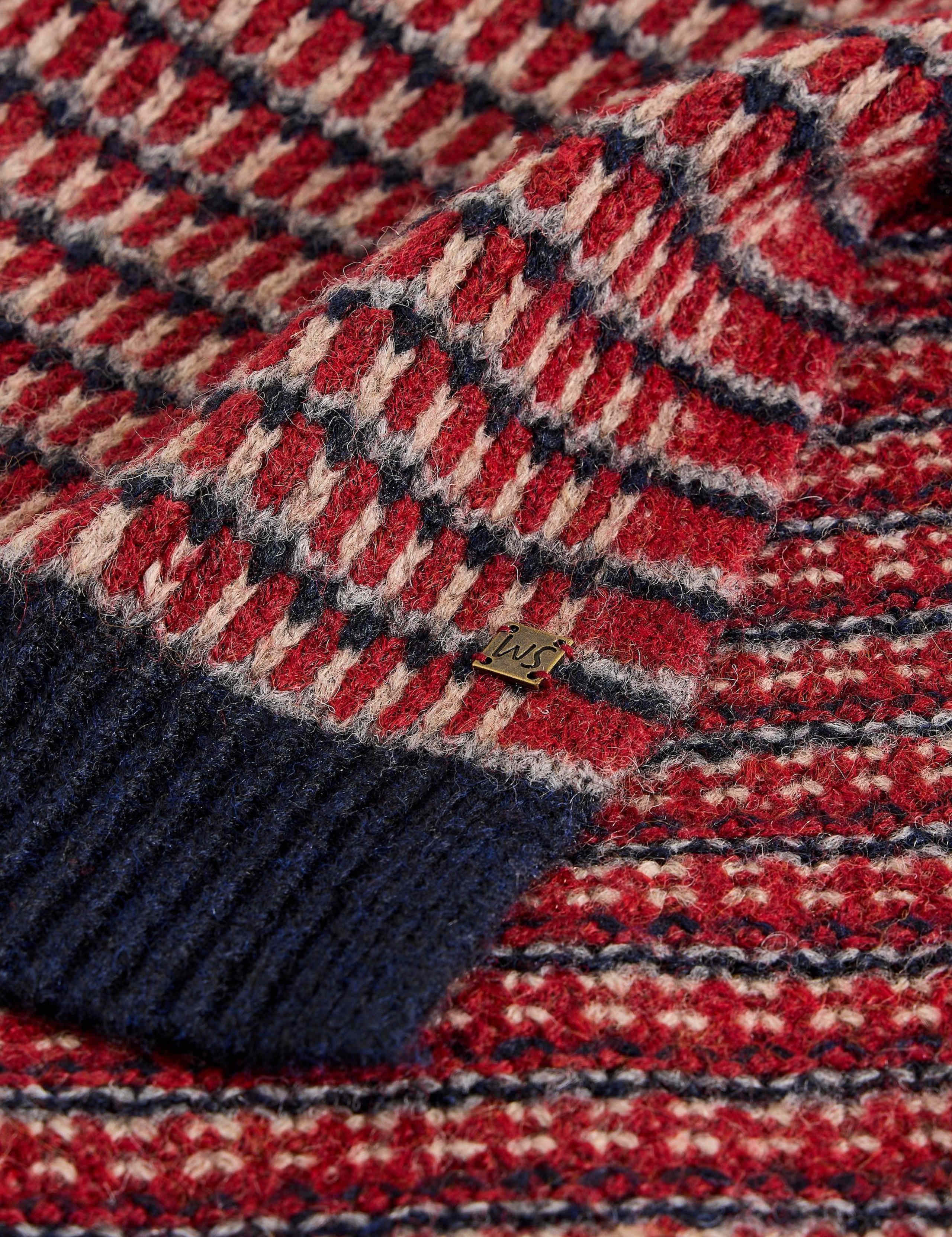 Textured Knitted Scarf with Wool 3 of 3