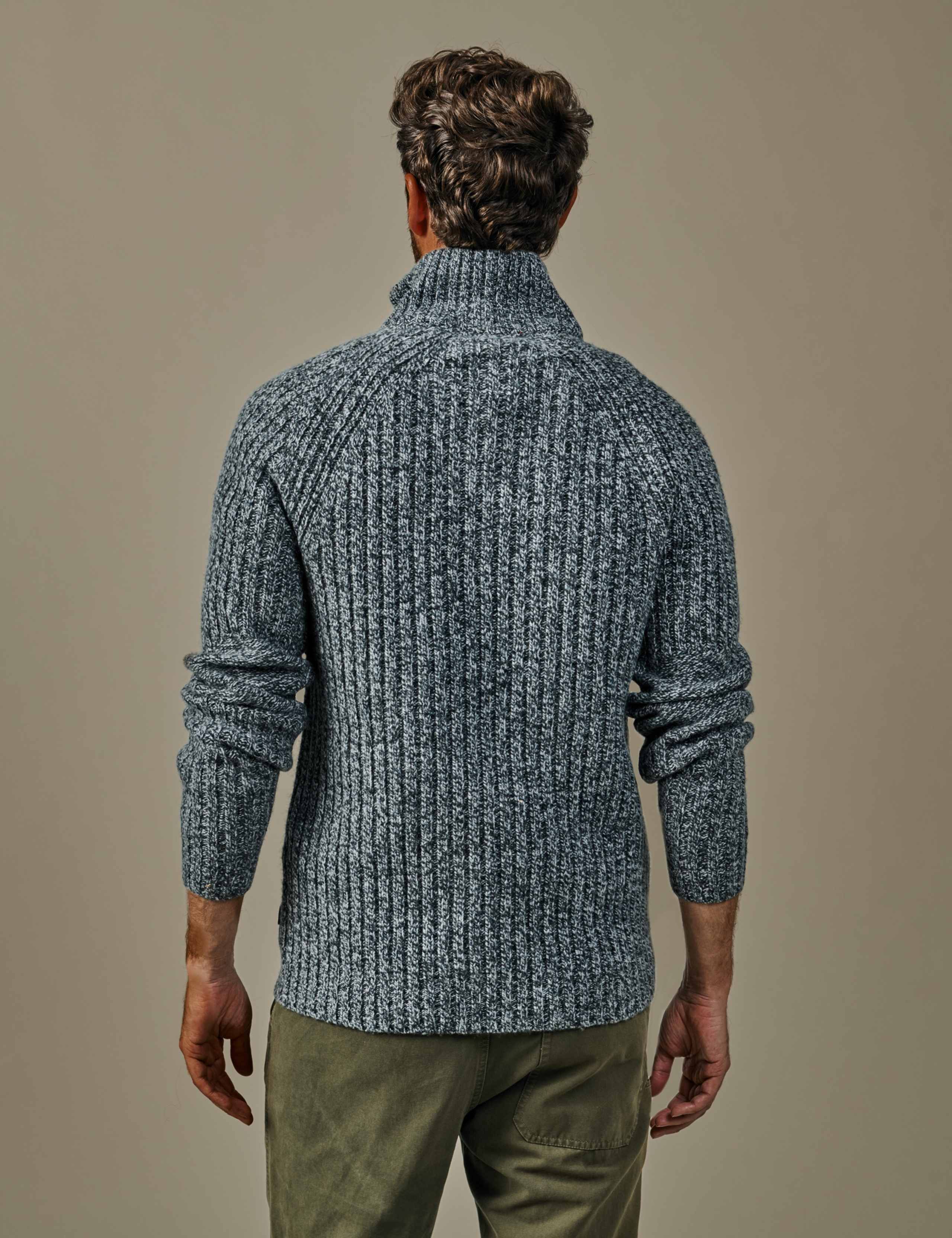 Lambswool Rich Ribbed Funnel Neck Jumper 3 of 5