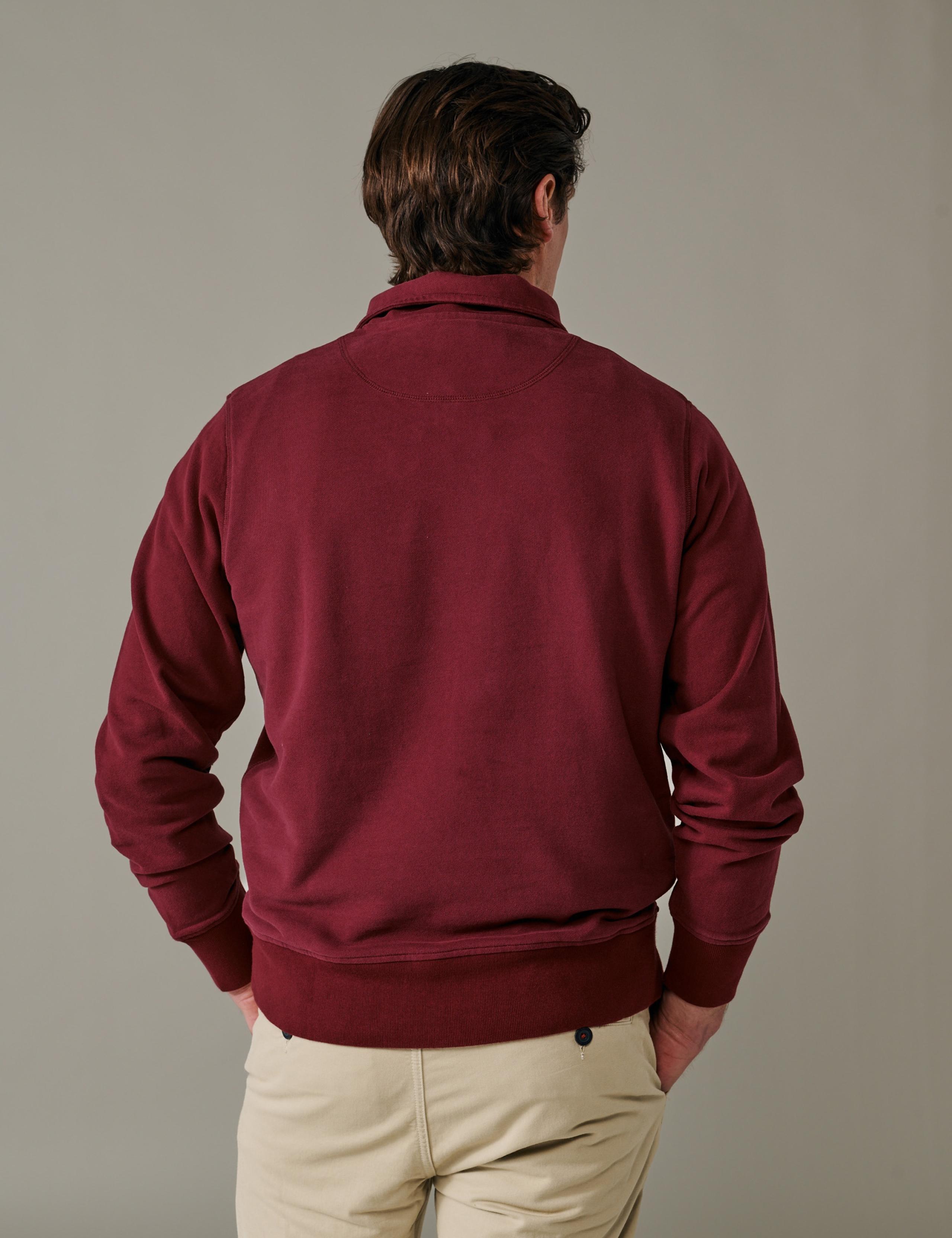 Pure Cotton Half Zip Funnel Neck Sweatshirt 2 of 2