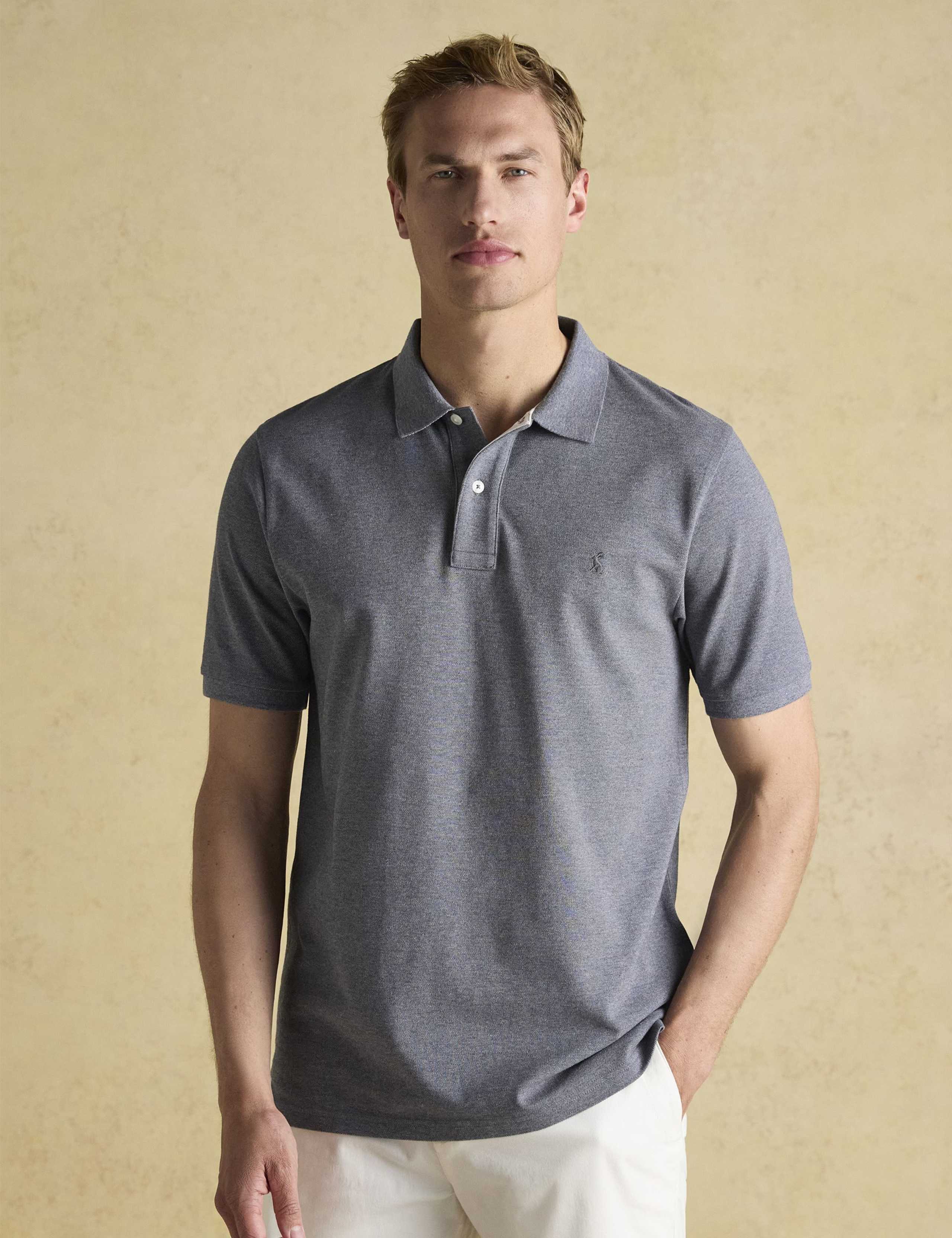 5 Pack Pure Cotton Striped Polo Shirts 7 of 10