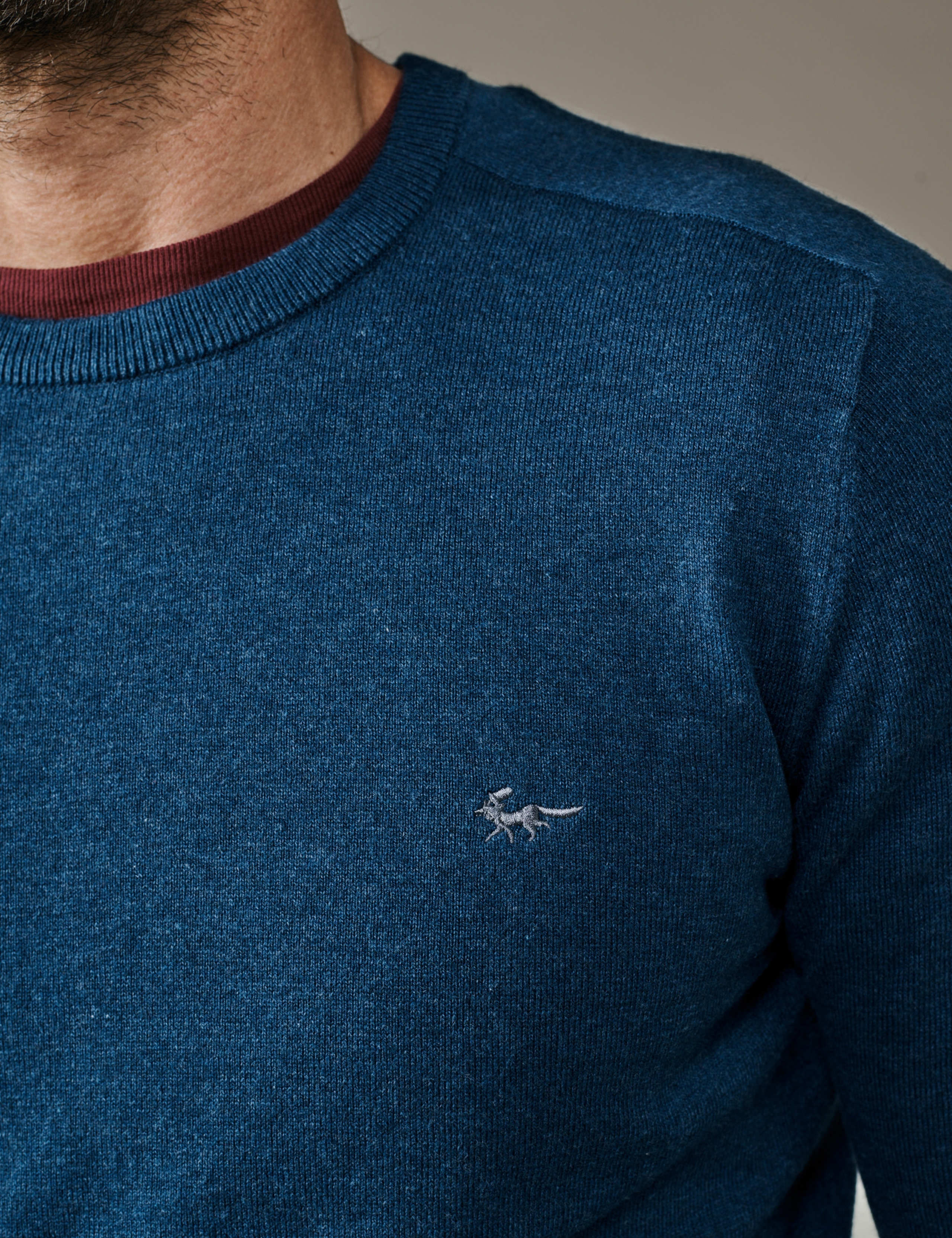 Cotton Rich Crew Neck Jumper with Cashmere 4 of 5
