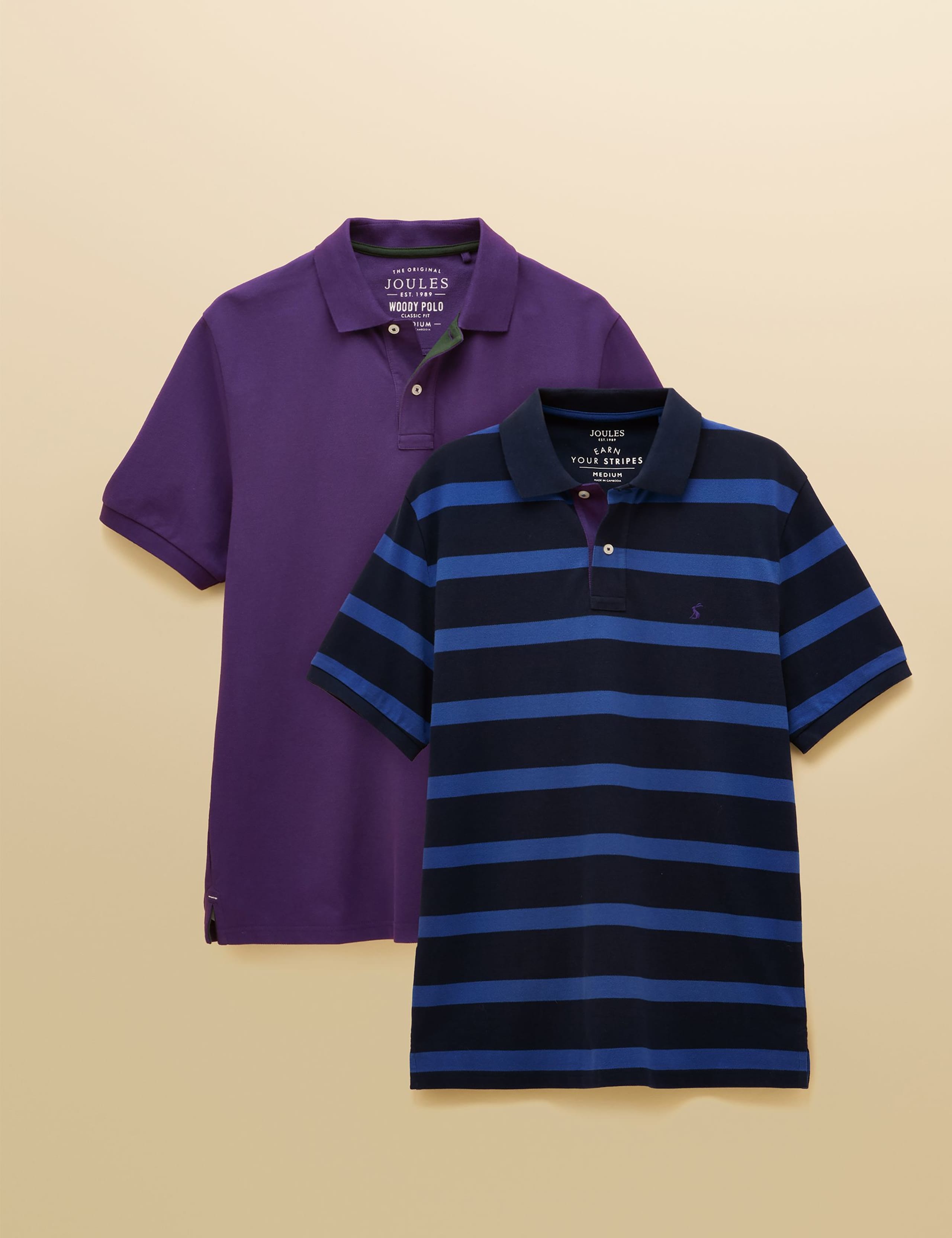 2 Pack Pure Cotton Pique Polo Shirts 2 of 7