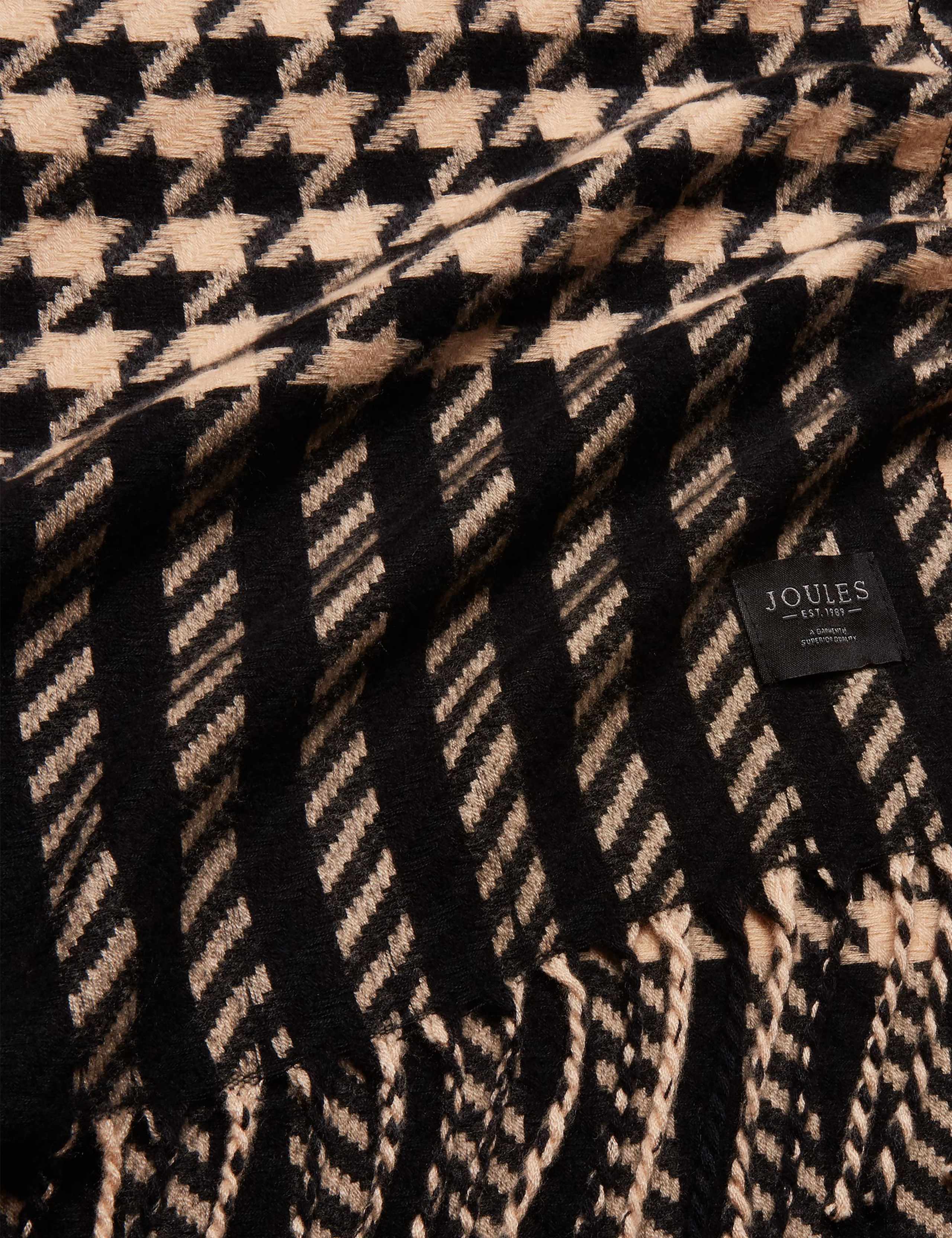 Houndstooth Fringed Scarf 6 of 6