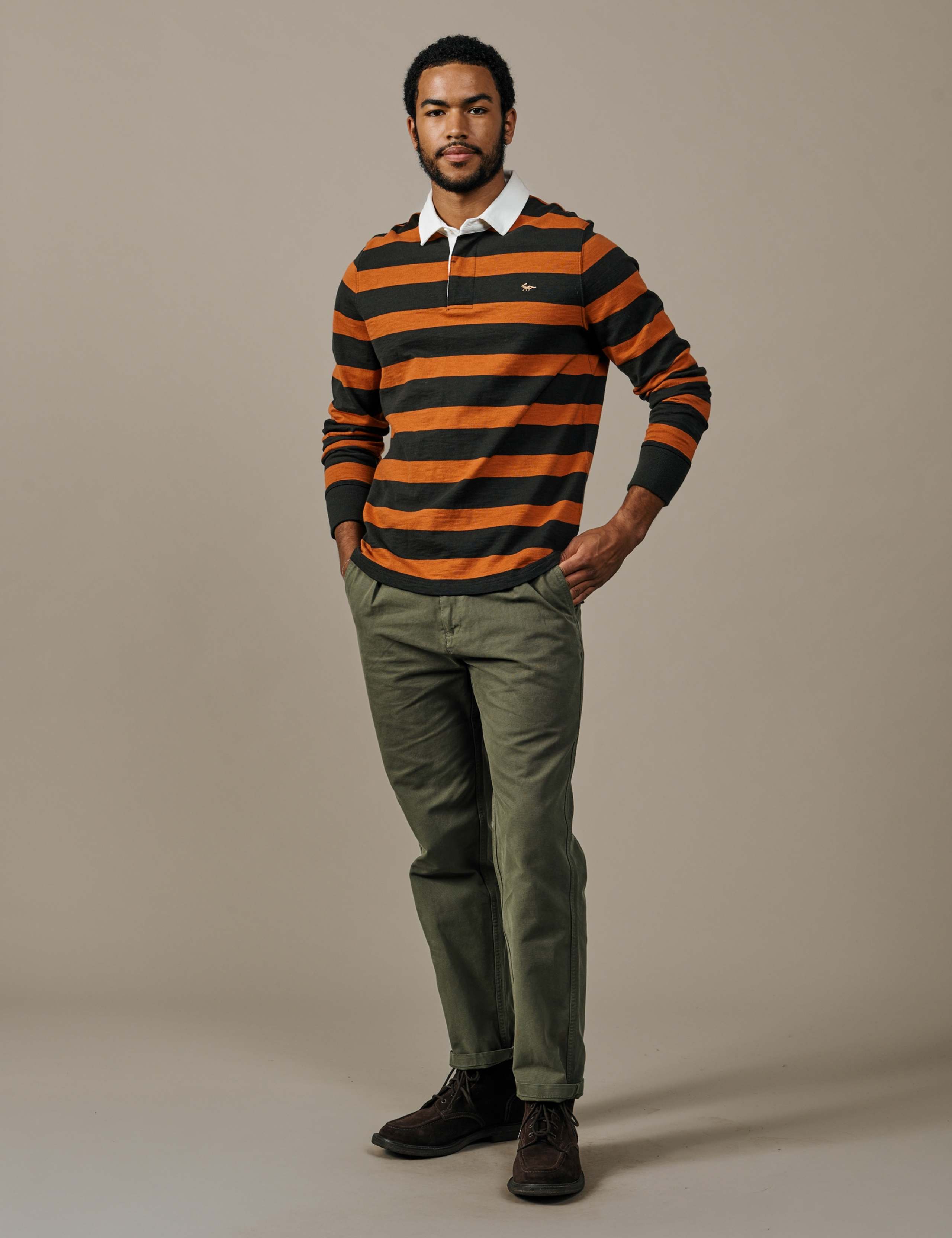 Pure Cotton Striped Long Sleeve Rugby Shirt 2 of 5