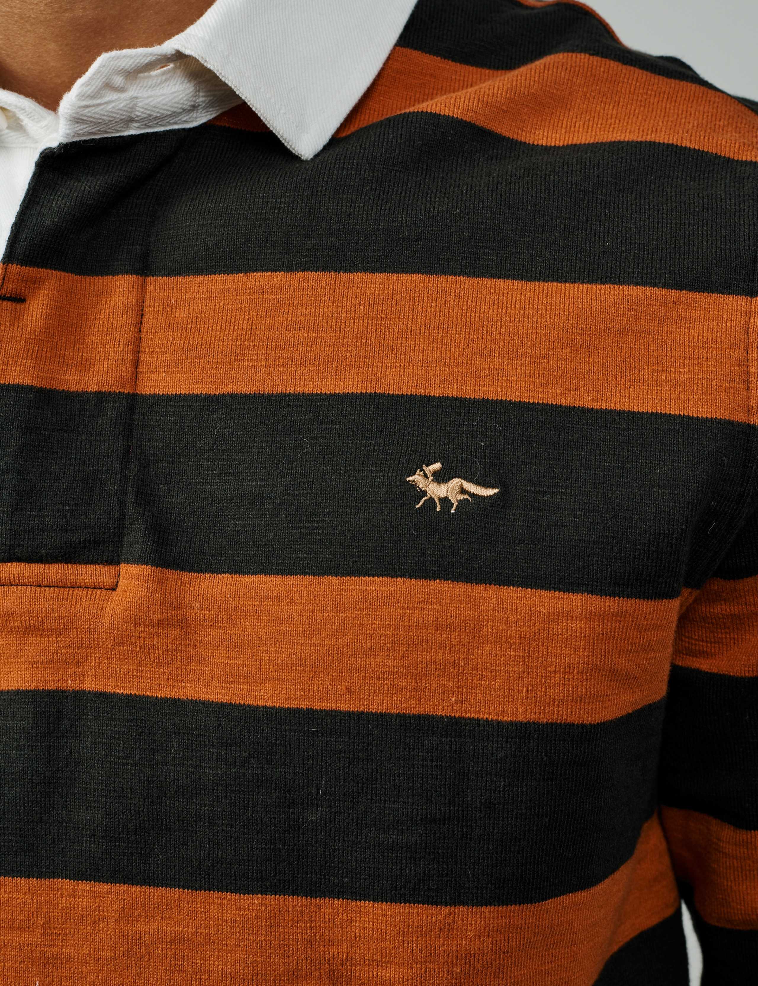 Pure Cotton Striped Long Sleeve Rugby Shirt 3 of 5
