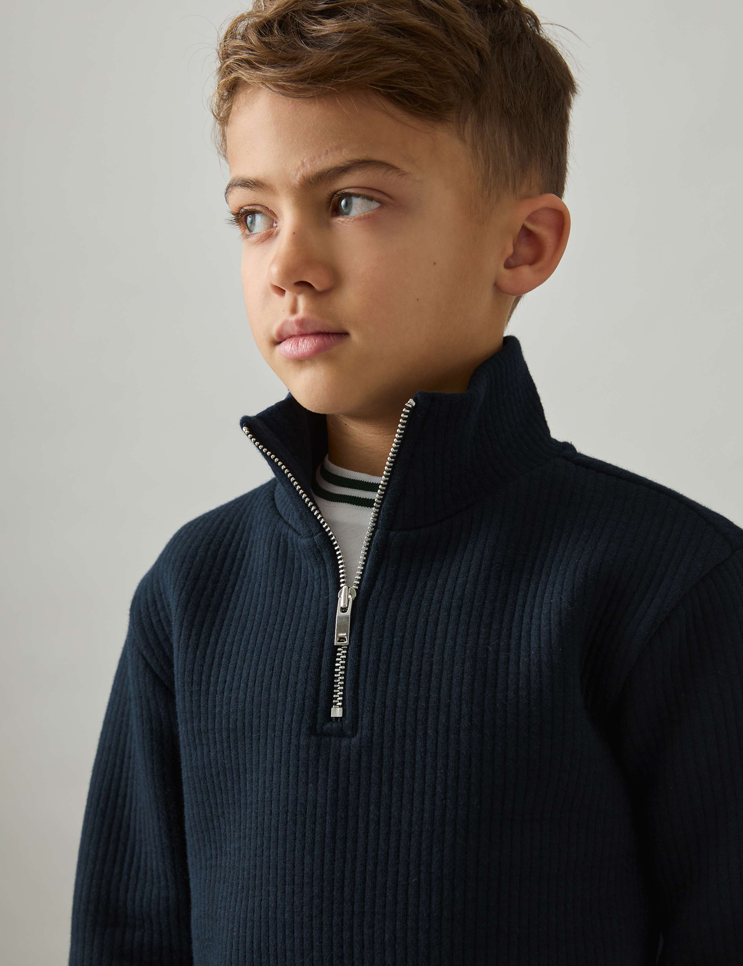 Cotton Rich Half Zip Sweatshirt (3-14 Yrs) 3 of 4