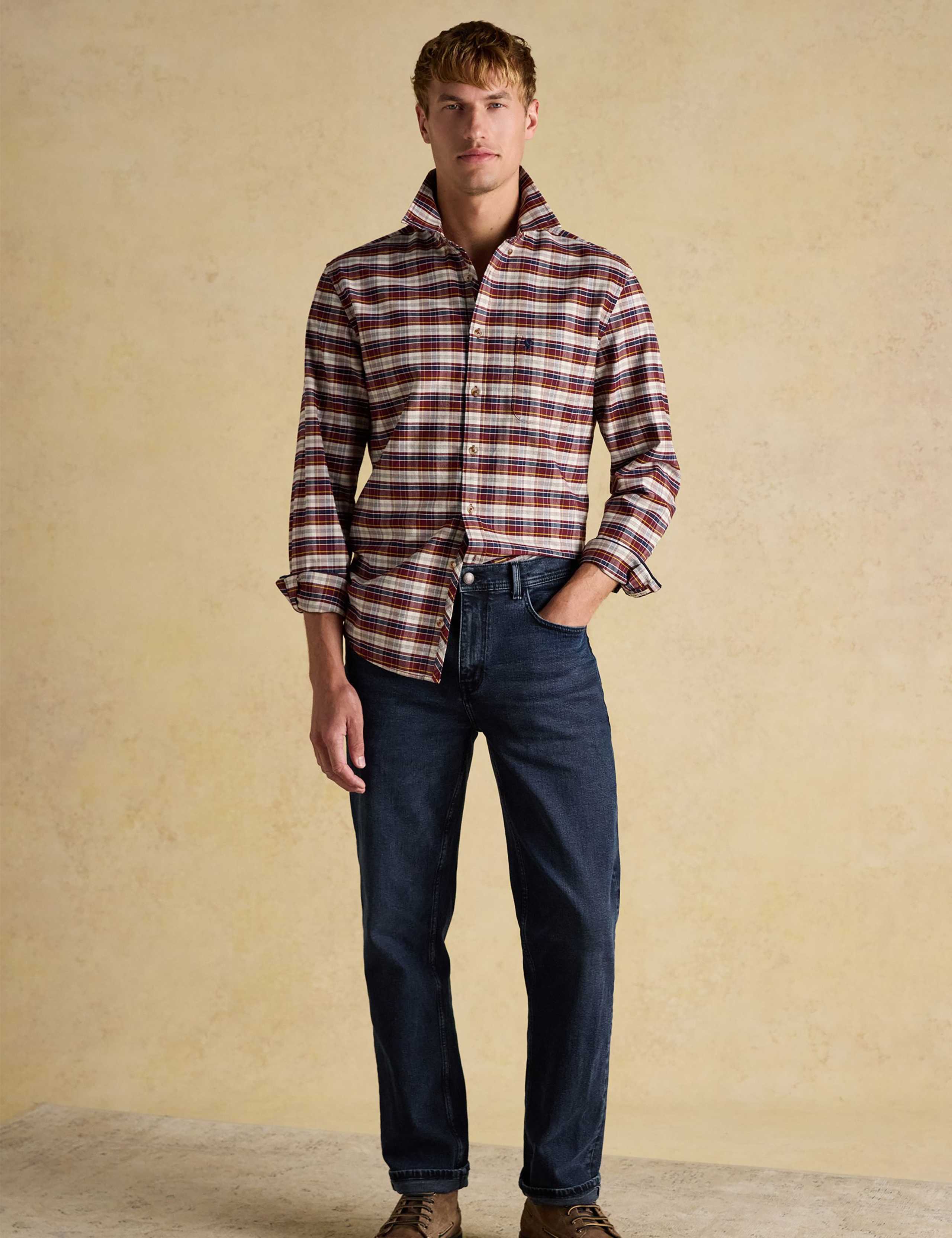 Regular Fit Pure Cotton Checked Oxford Shirt 3 of 11