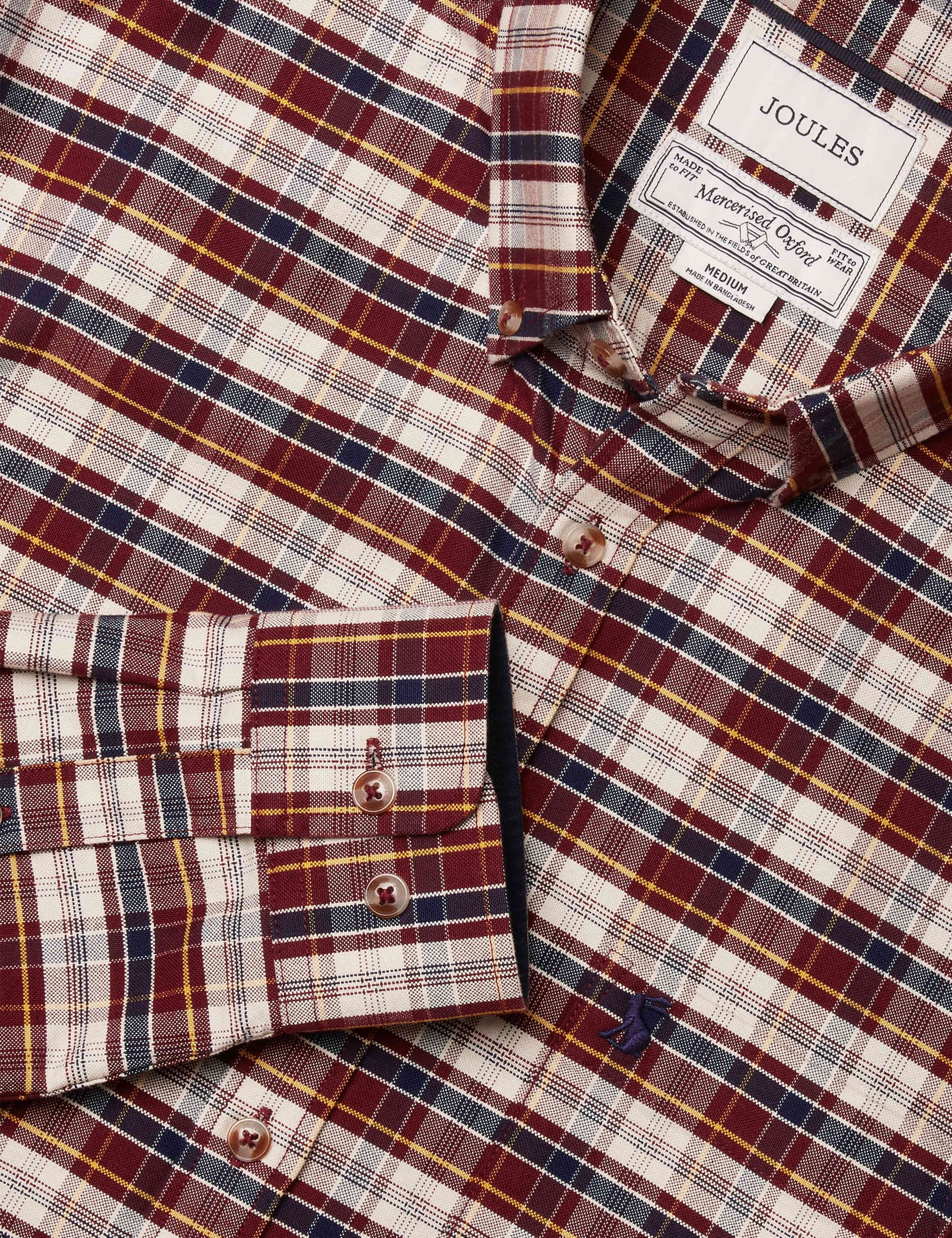 Regular Fit Pure Cotton Checked Oxford Shirt 11 of 11